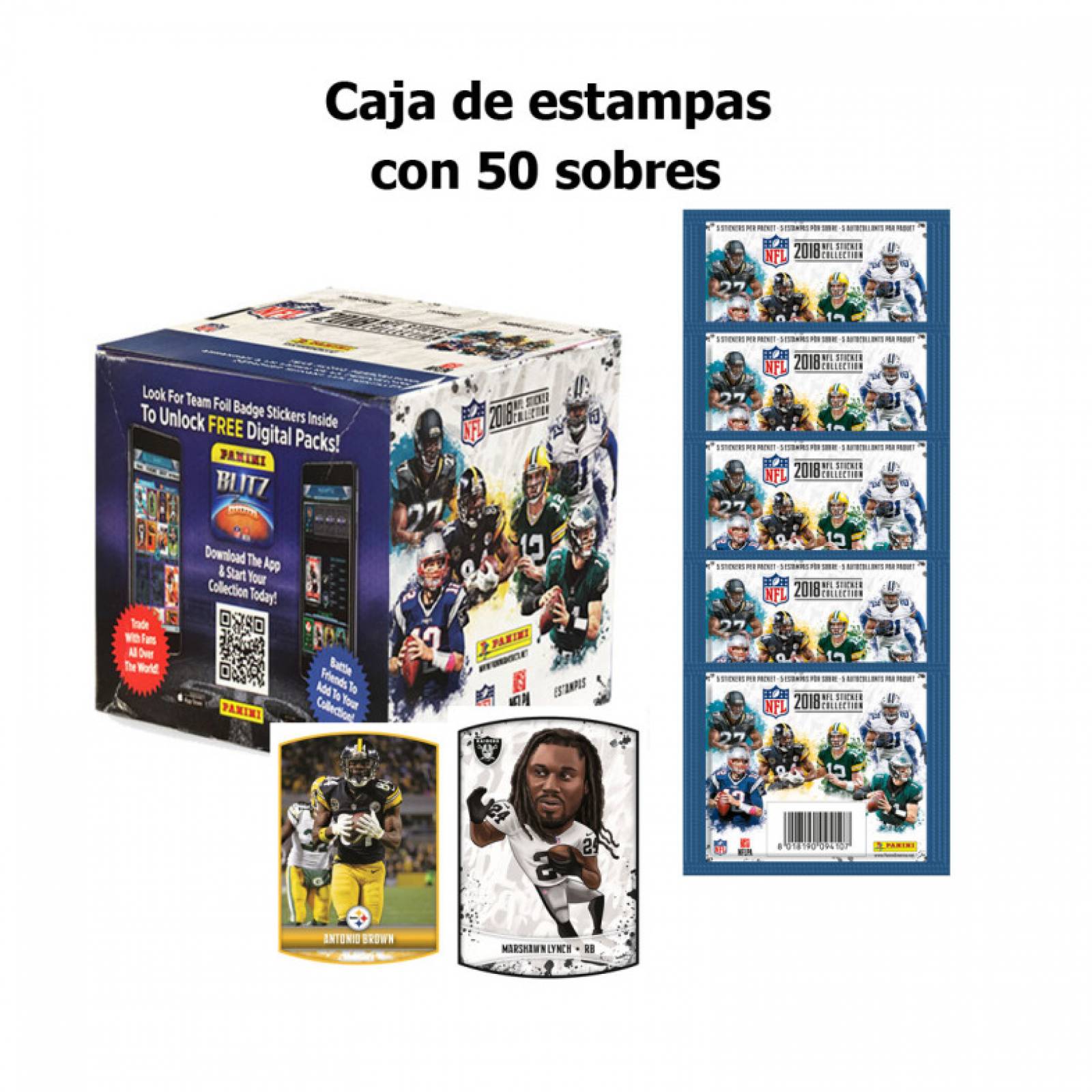 Caja Estampas Coleccionables NFL 250 Sticks Panini