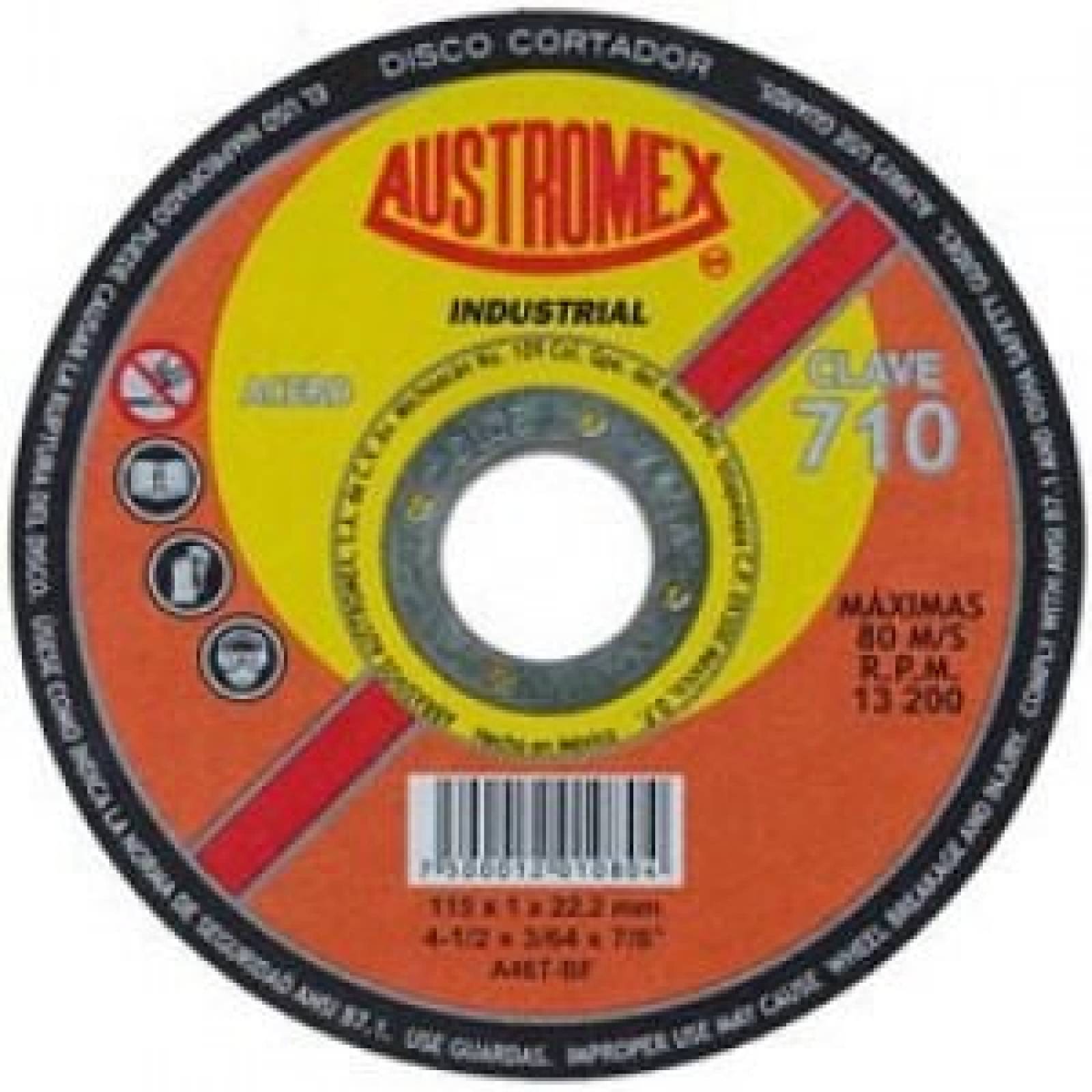 Disco Ind Corte Metal 4.5" Acero Inoxidable Austromex 710