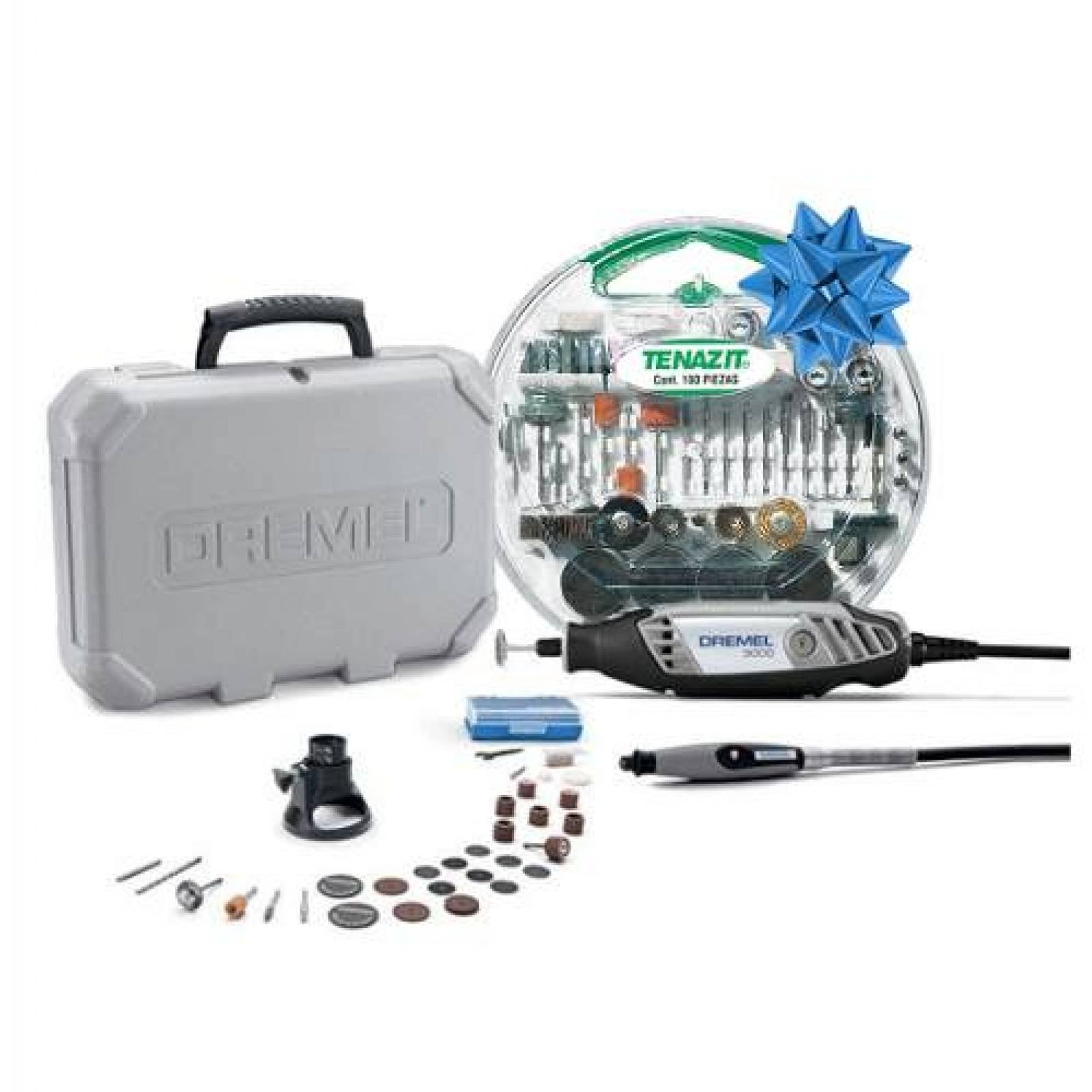 Kit Mototool Dremel 3000 + Kit B&d Accesorios 180 pz Dremel