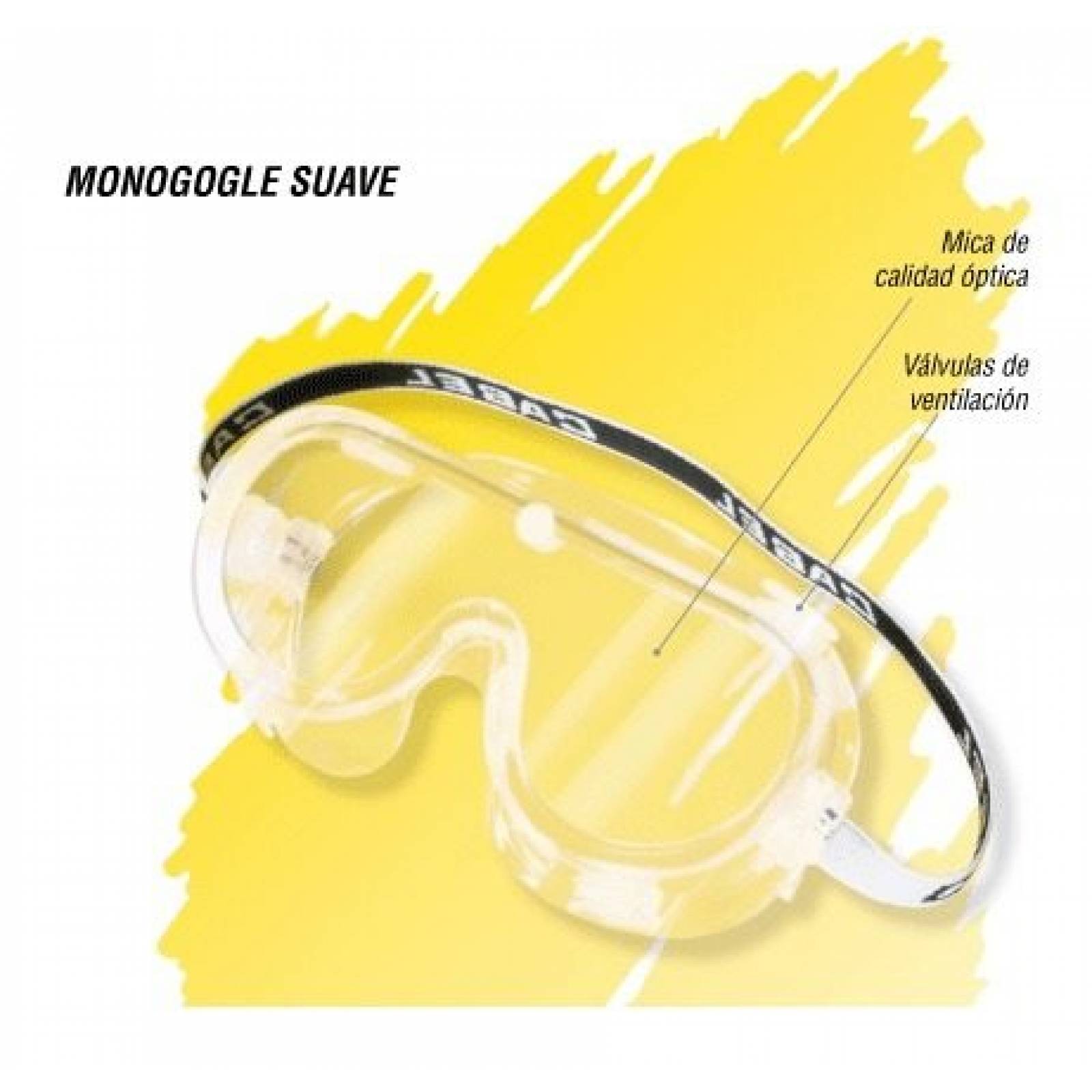 Lentes Seguridad Monogogle Suave Trans Carpinteria Cabel