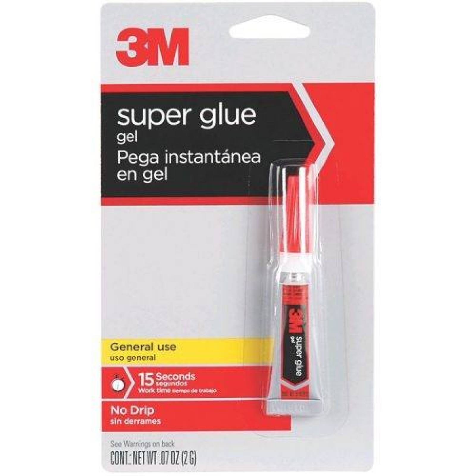 Pegamento Adhesivo Super Glue en Gel Secado Rapido 2G 3M