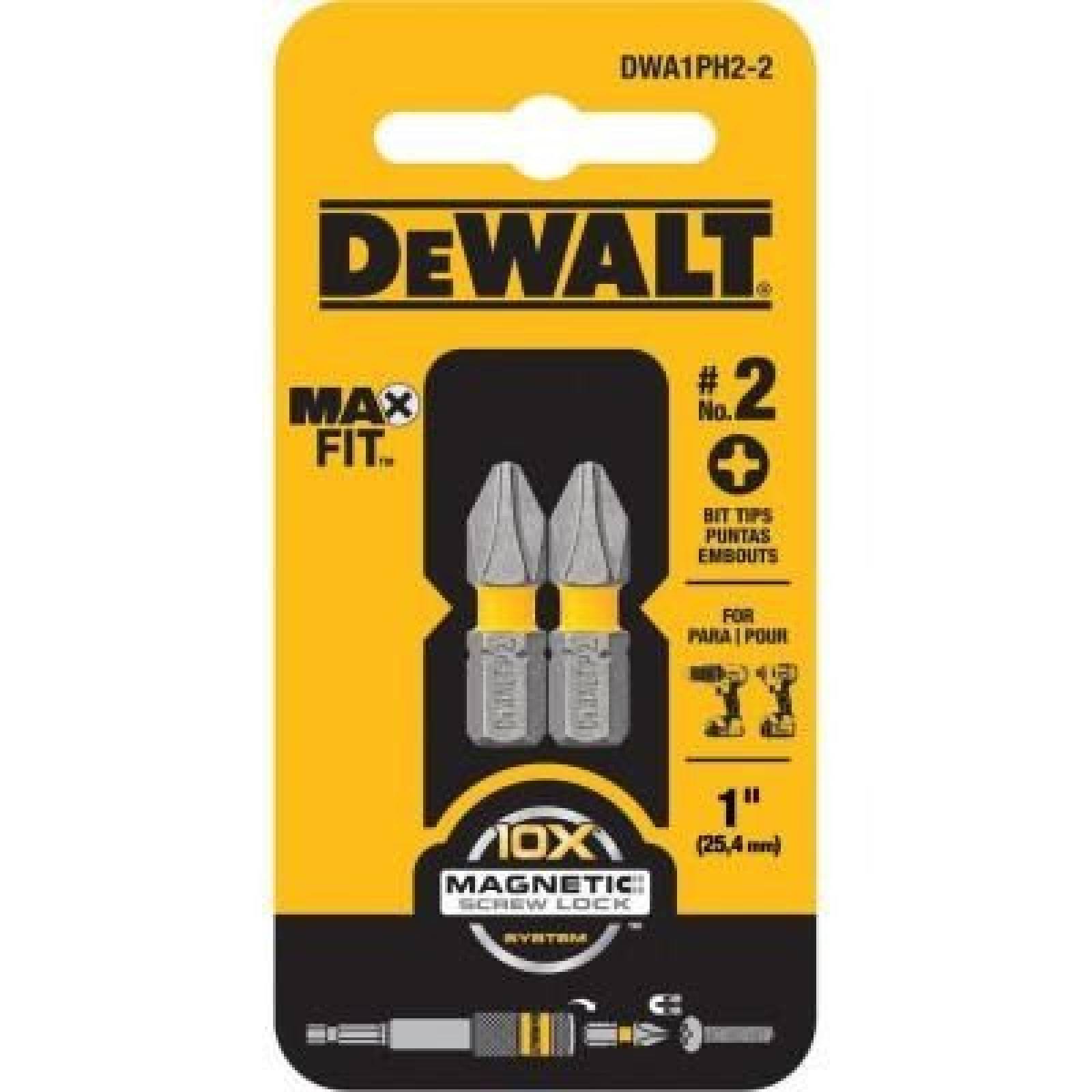 Juego 2 Puntas Phillips 2X1 Dewalt DWA1PH2/2