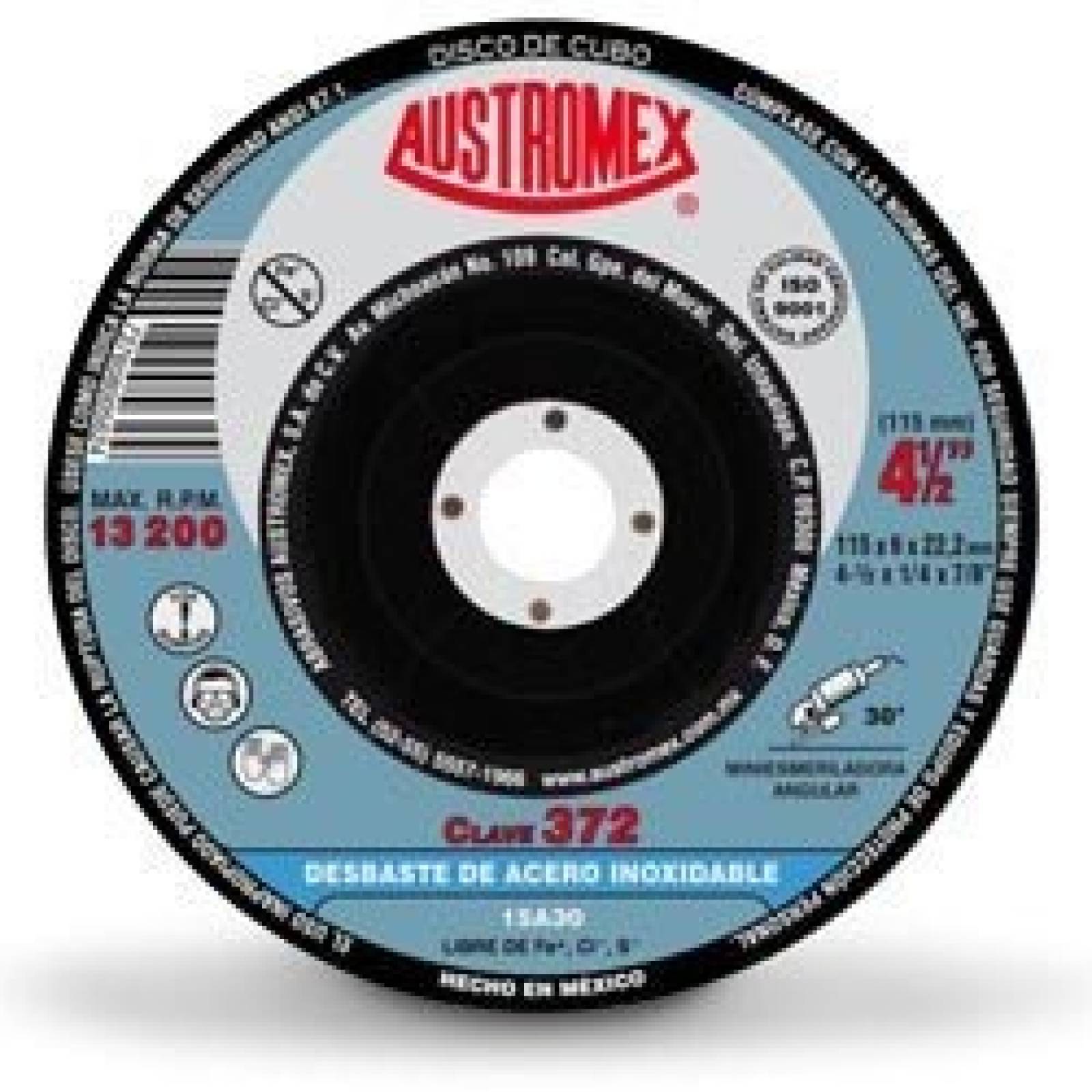 Disco Debaste Acero Inoxidable 4 Pul 372 Esmeril Austromex