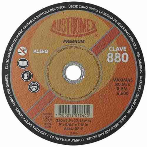 Disco Corte Acero  9 Pul 1,9MM 880 Herramienta Austromex