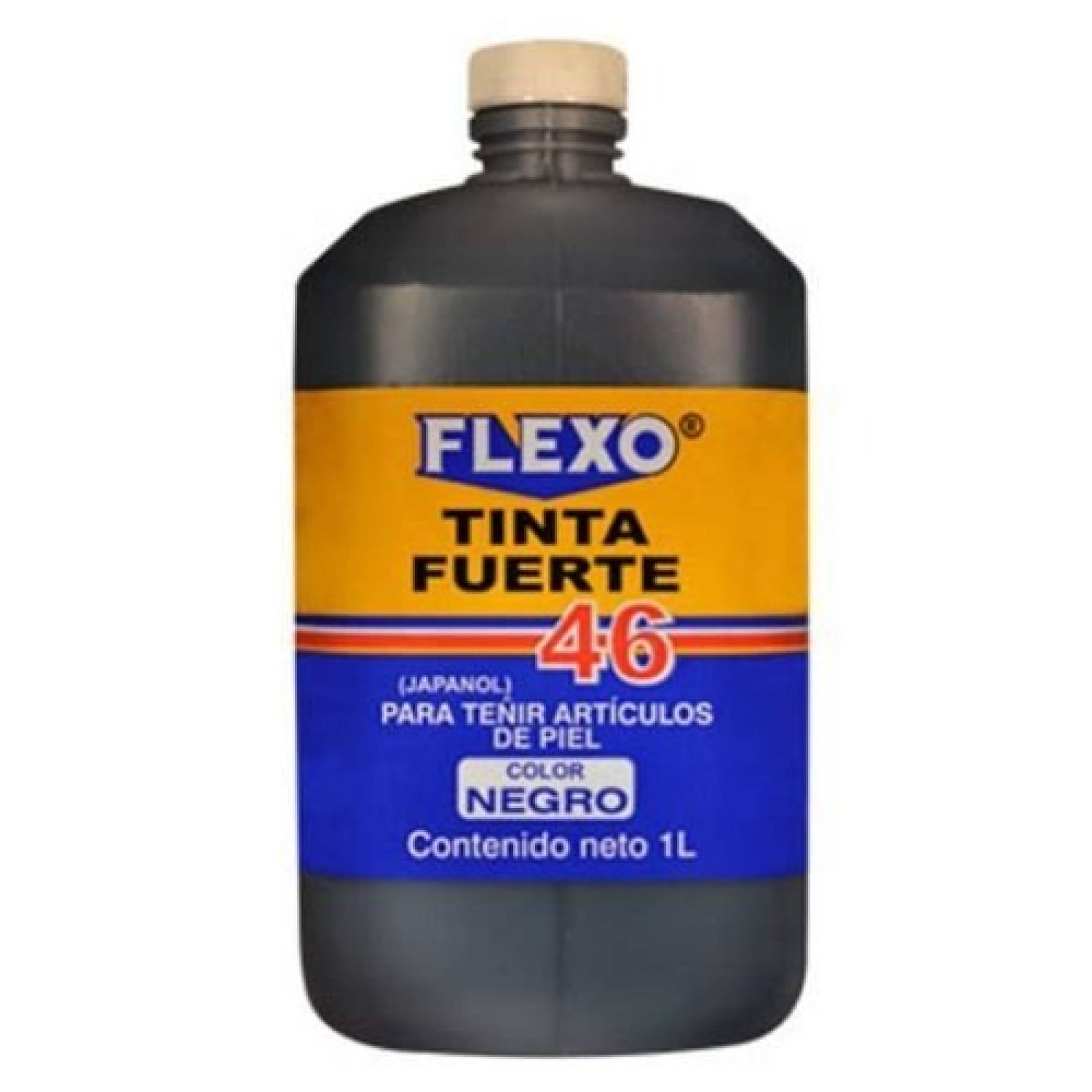 Tinta Fuerte Calzado Piel Chamarra Bolsa Negra Flexo 1L