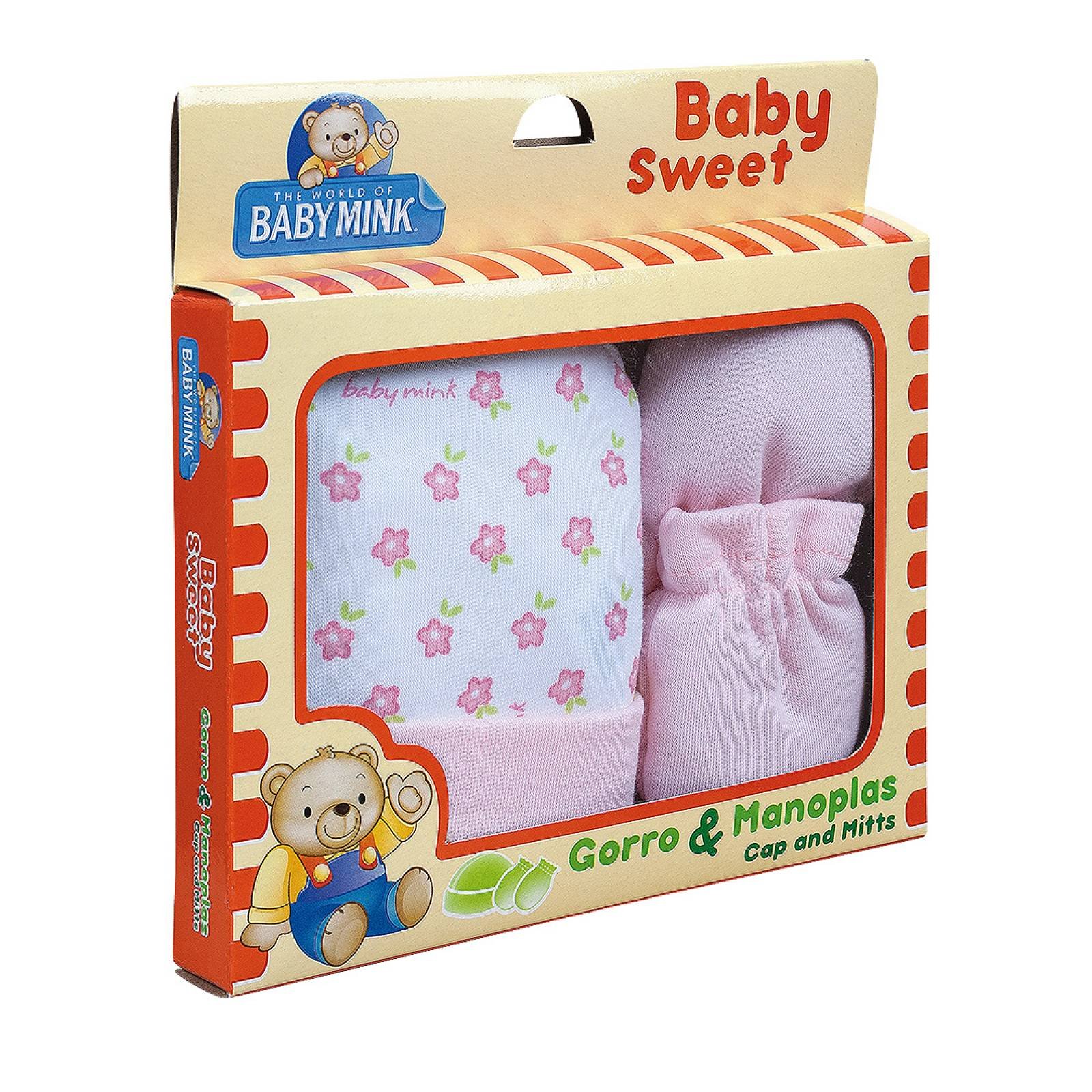 Set Gorro + Manoplas Bebe BabySweet 0-3 meses Baby Mink