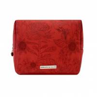 Cosmetiquera Dama Sintético Corazón De Melón Serigrafia Rojo