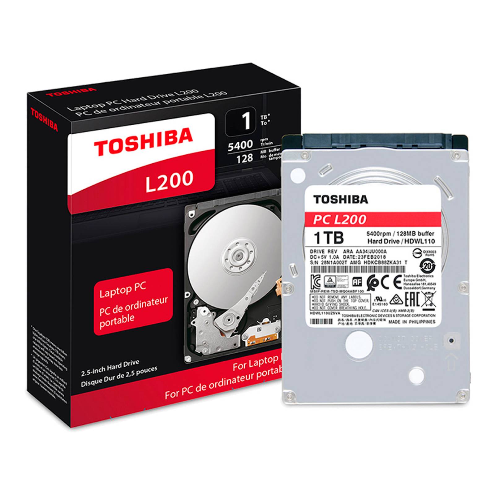 Unidad Disco Duro Interno 1TB L200 Toshiba