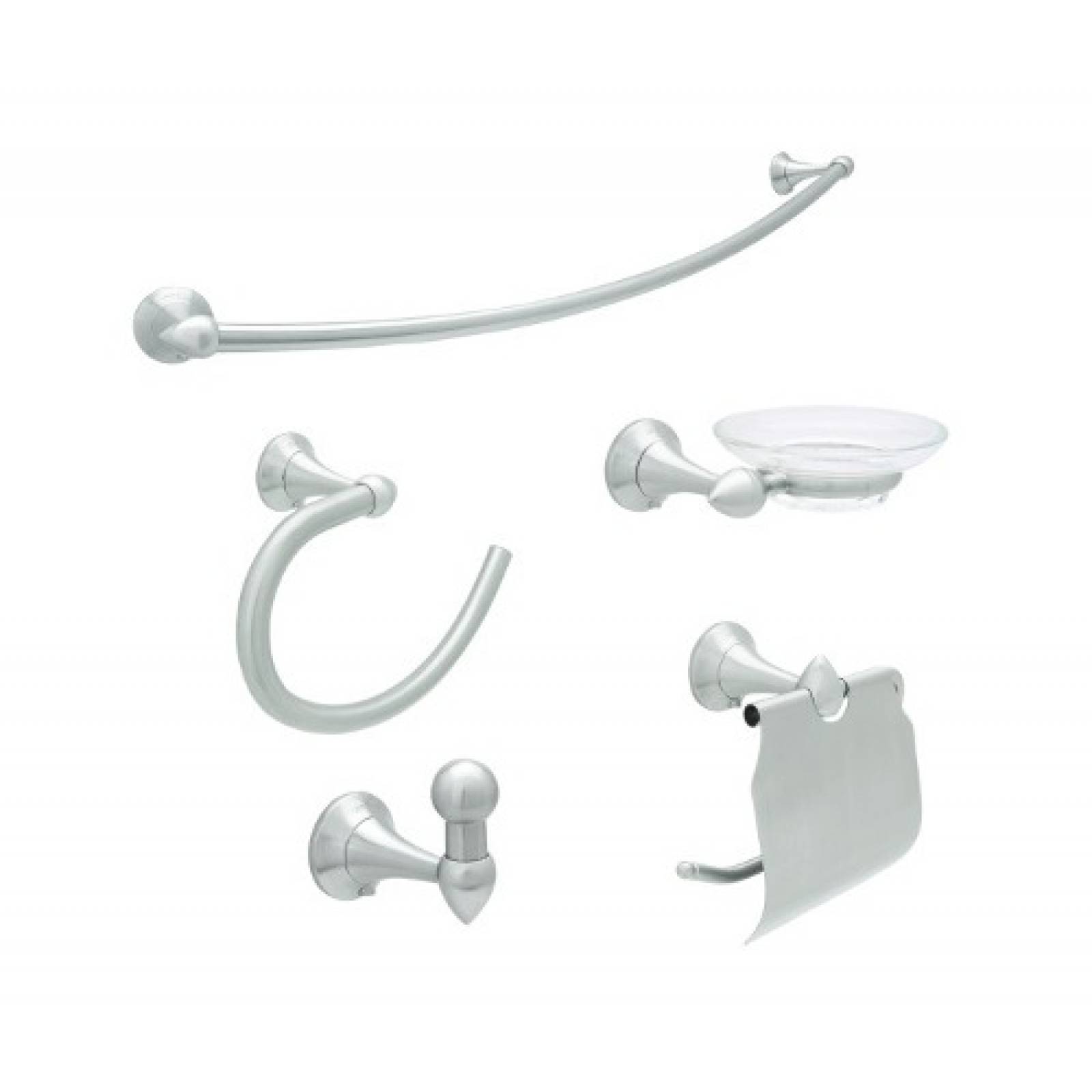 Juego Paquete Accesorios Baño 6 Pzs Acero Inox 3100.9 Urrea