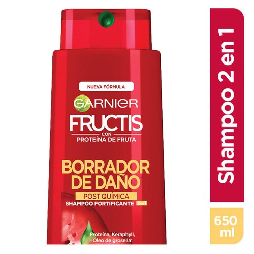 Nutre Tu cabello Con Shampoo 2 en 1 650 ml Fructis Garnier