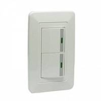 Placa Luz Armada Con 2 Apagador Sencillo Ad-4403 Adir