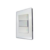 Placa Metálica Con 3 Apagadores De Escalera Ad-4675 Adir