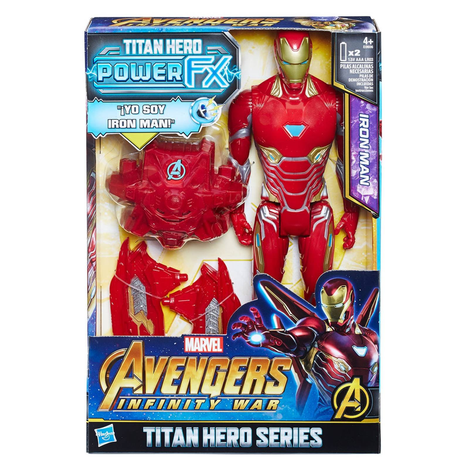 Titan Hero Avengers Power FX Iron Man 12 Pulg Marvel Hasbro