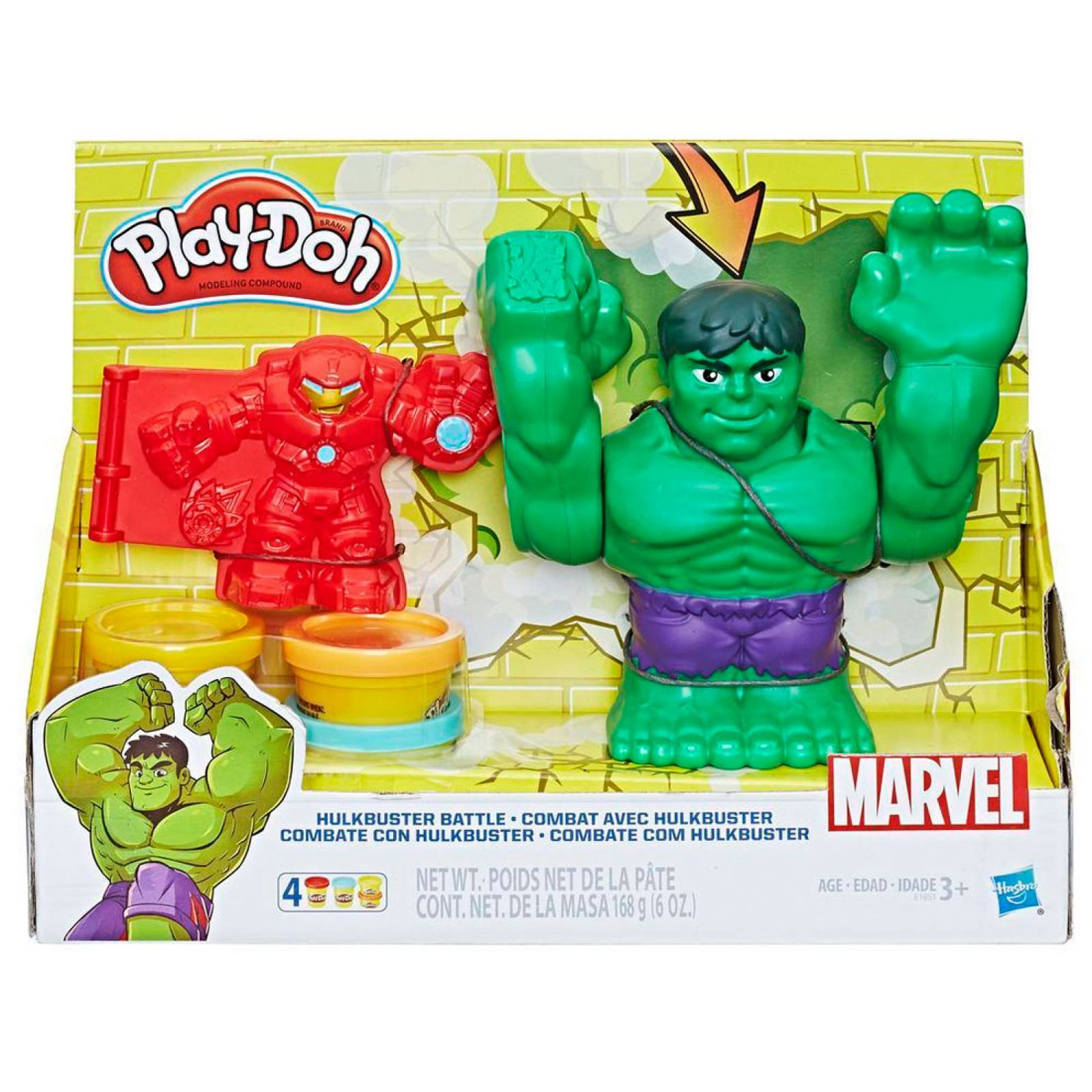 Juego Combate Con Hulkbuster Play-Doh Marvel Hasbro