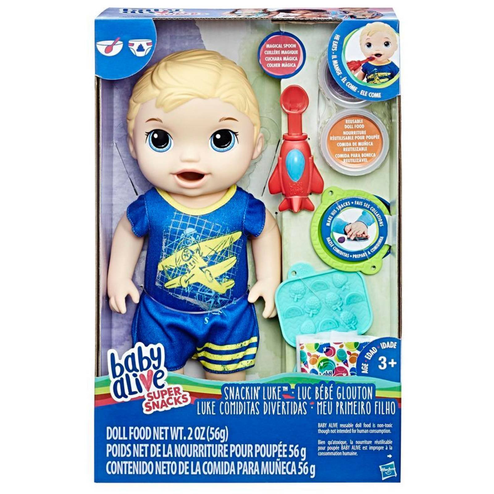 Muñeco Rubio Baby Alive Bebé Comiditas Divertidas Hasbro