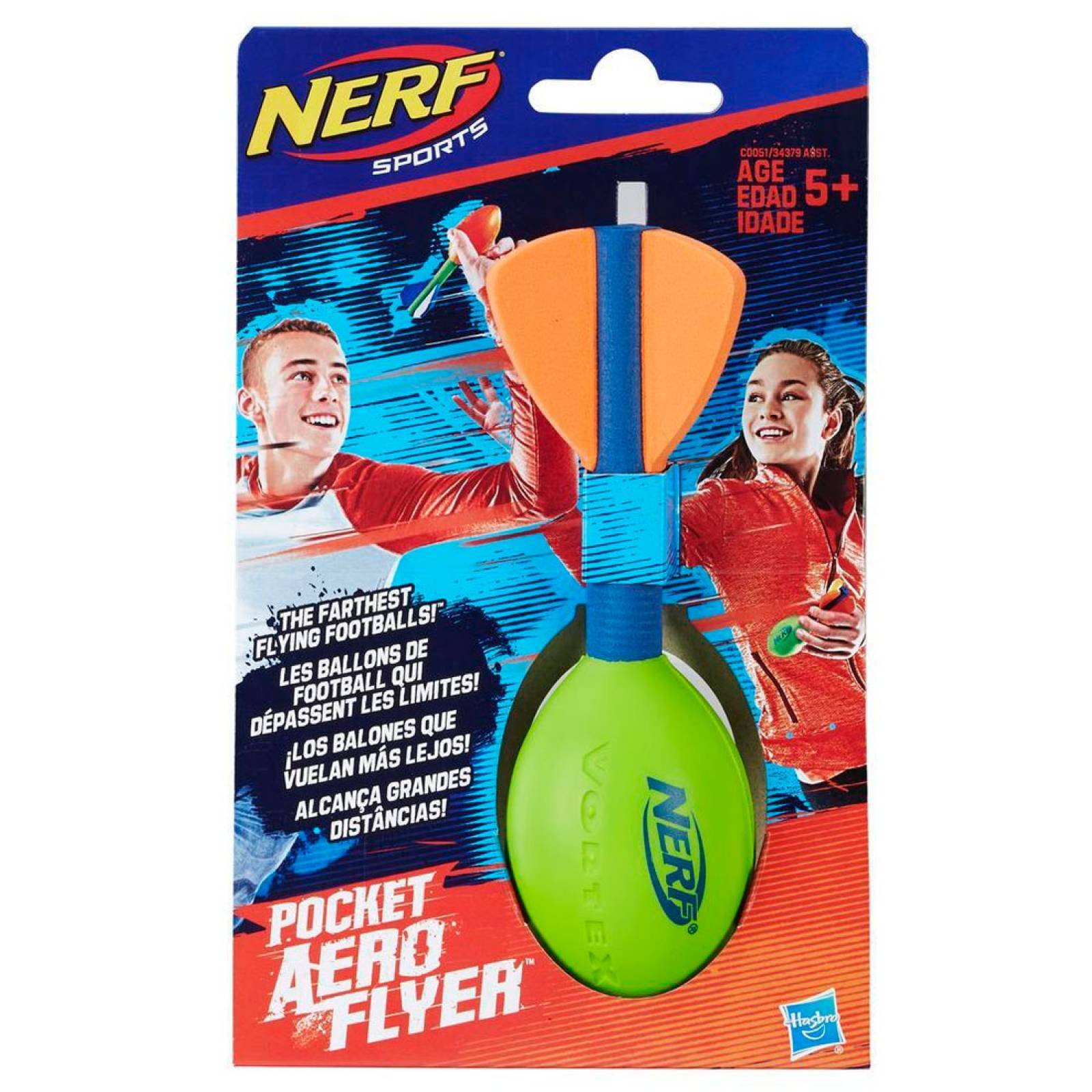 Pelota Pocket Aero Flyer Nerf Sports Assortment Hasbro