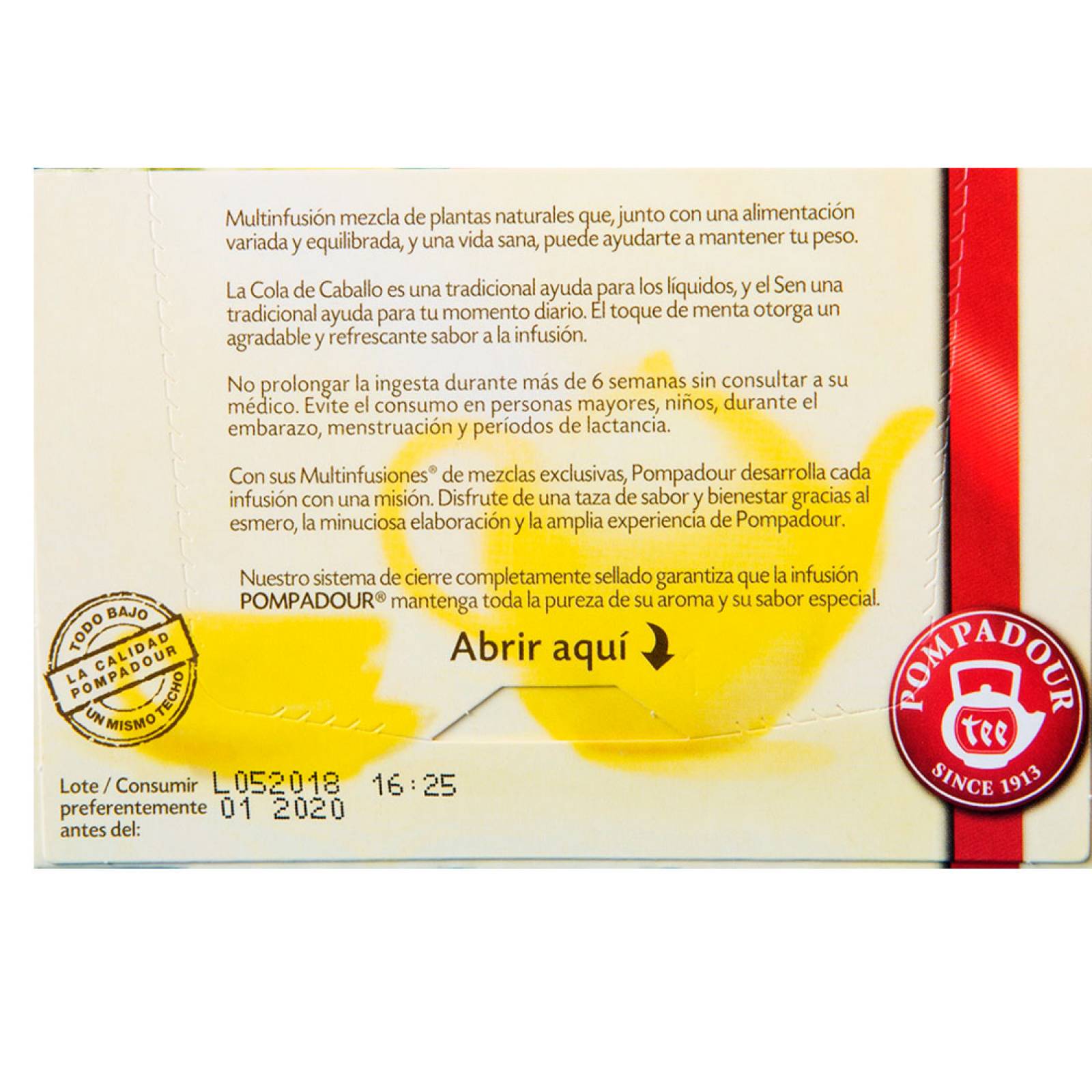 Infusión Té Delgaxan Caja Con 20 Sobres Pompadour