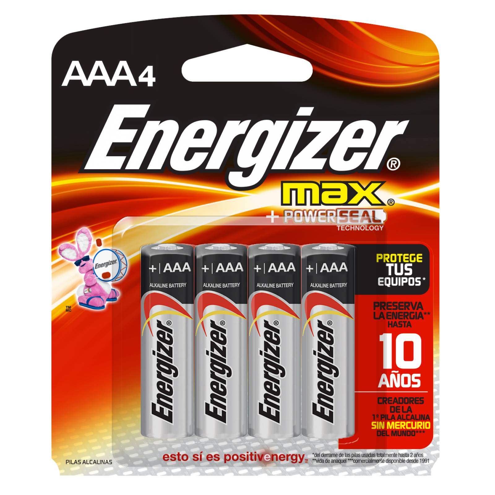 Baterias Pilas AAA 4 Piezas Max Energizer