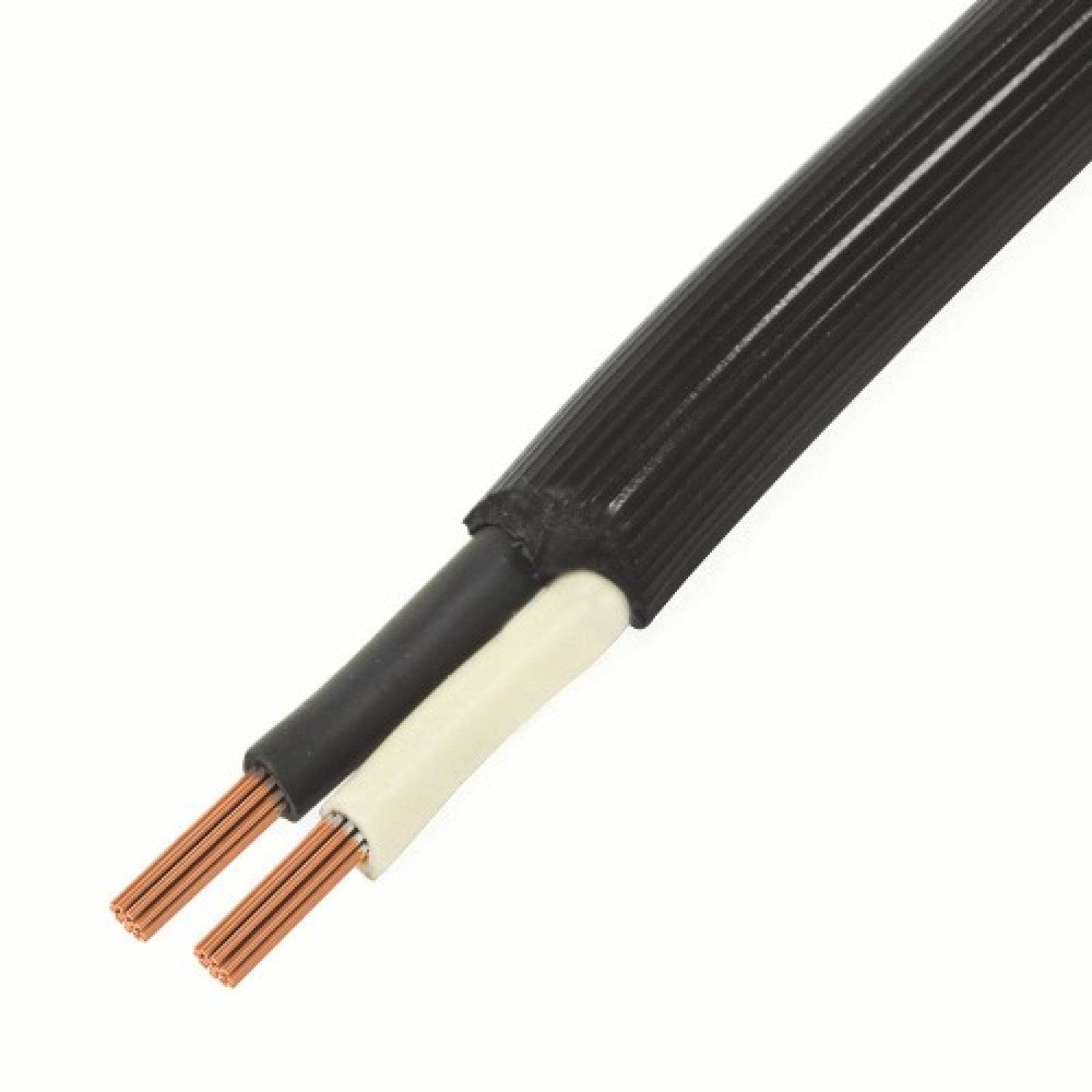 Cable de uso rudo 2x12 rollo100 mts Negro Sanelec