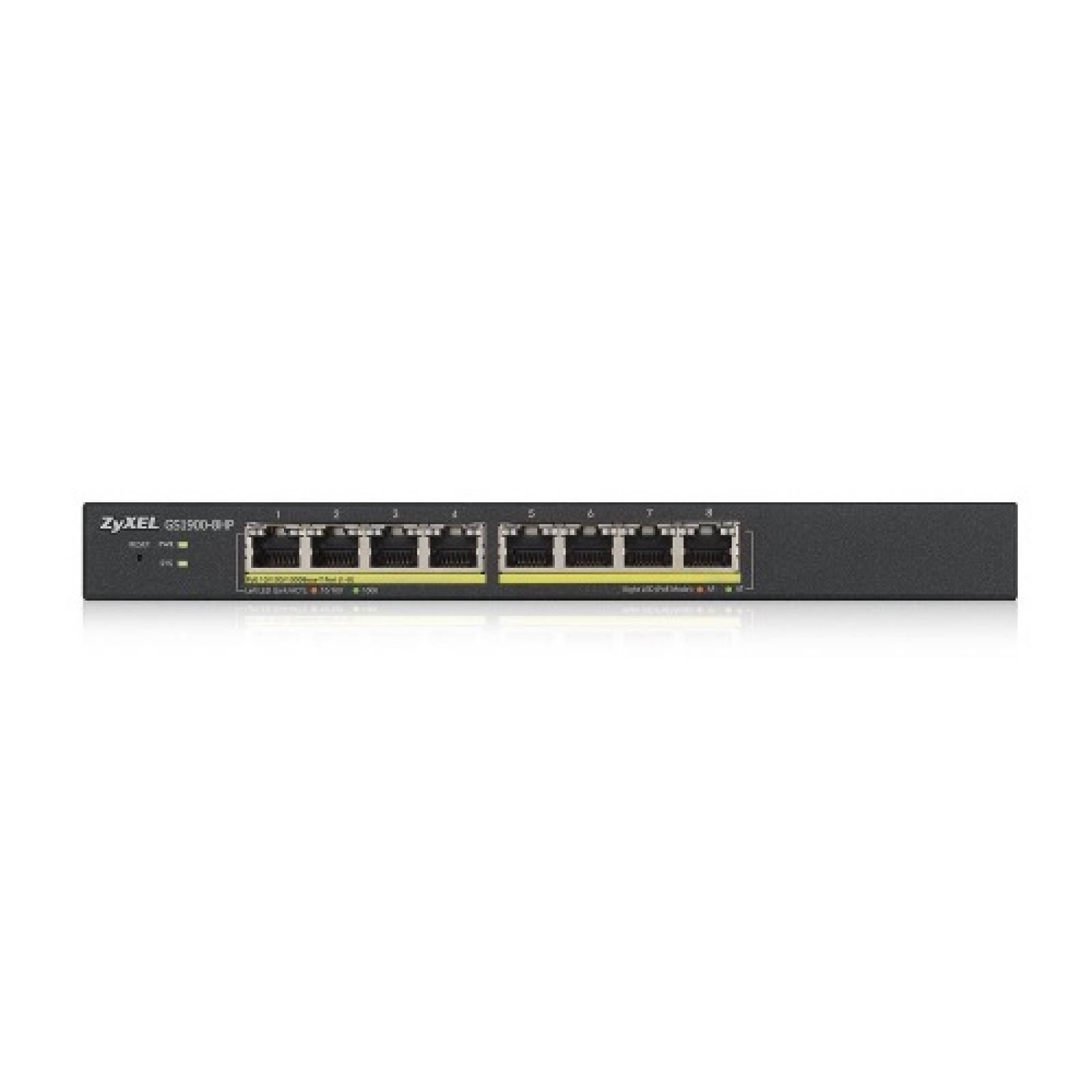 Switch Ethernet 8 Port GbE PoE Web Managed GS1900-8HP Zyxel