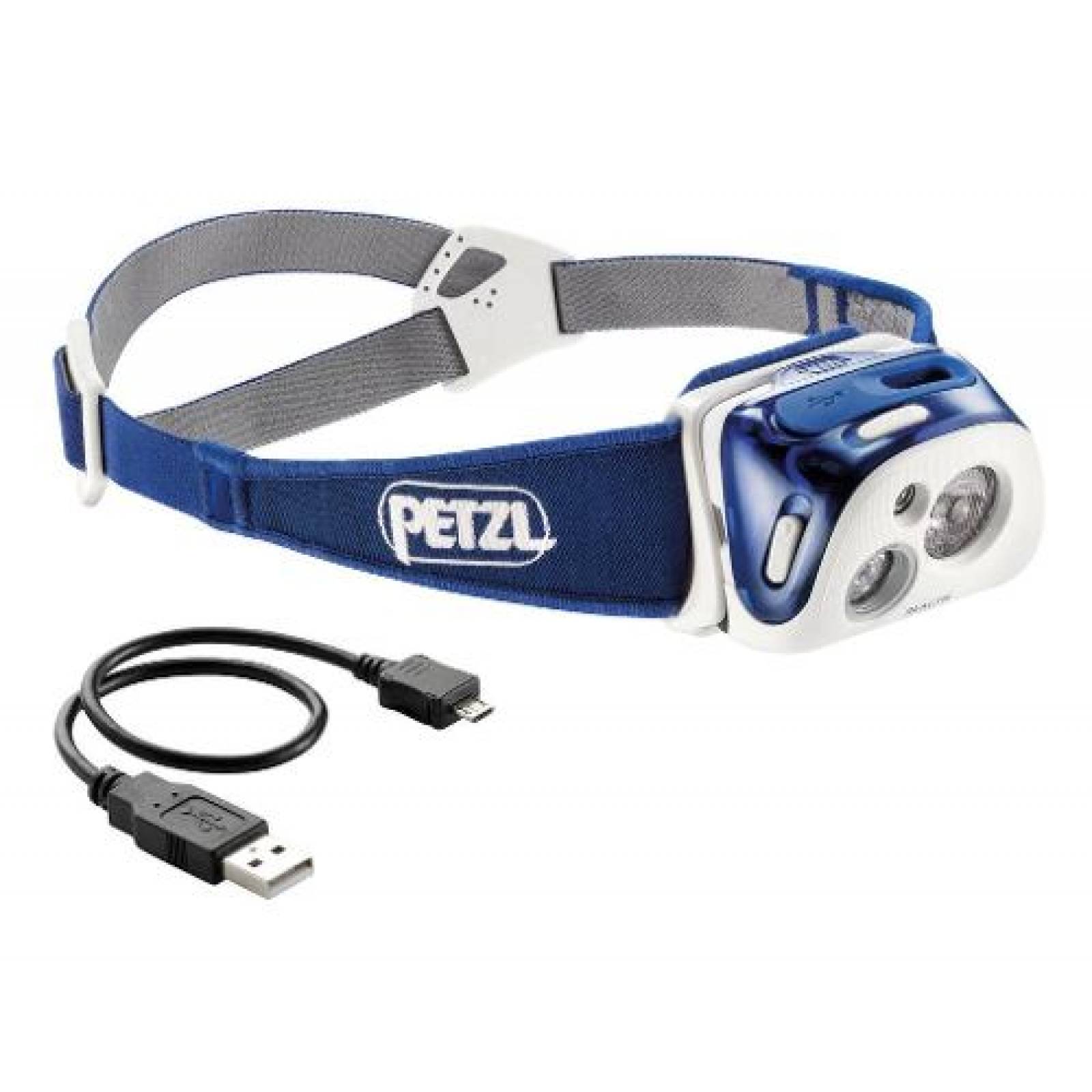 Linterna Frontal Reactik Recargable Inteligente Azul Petzl