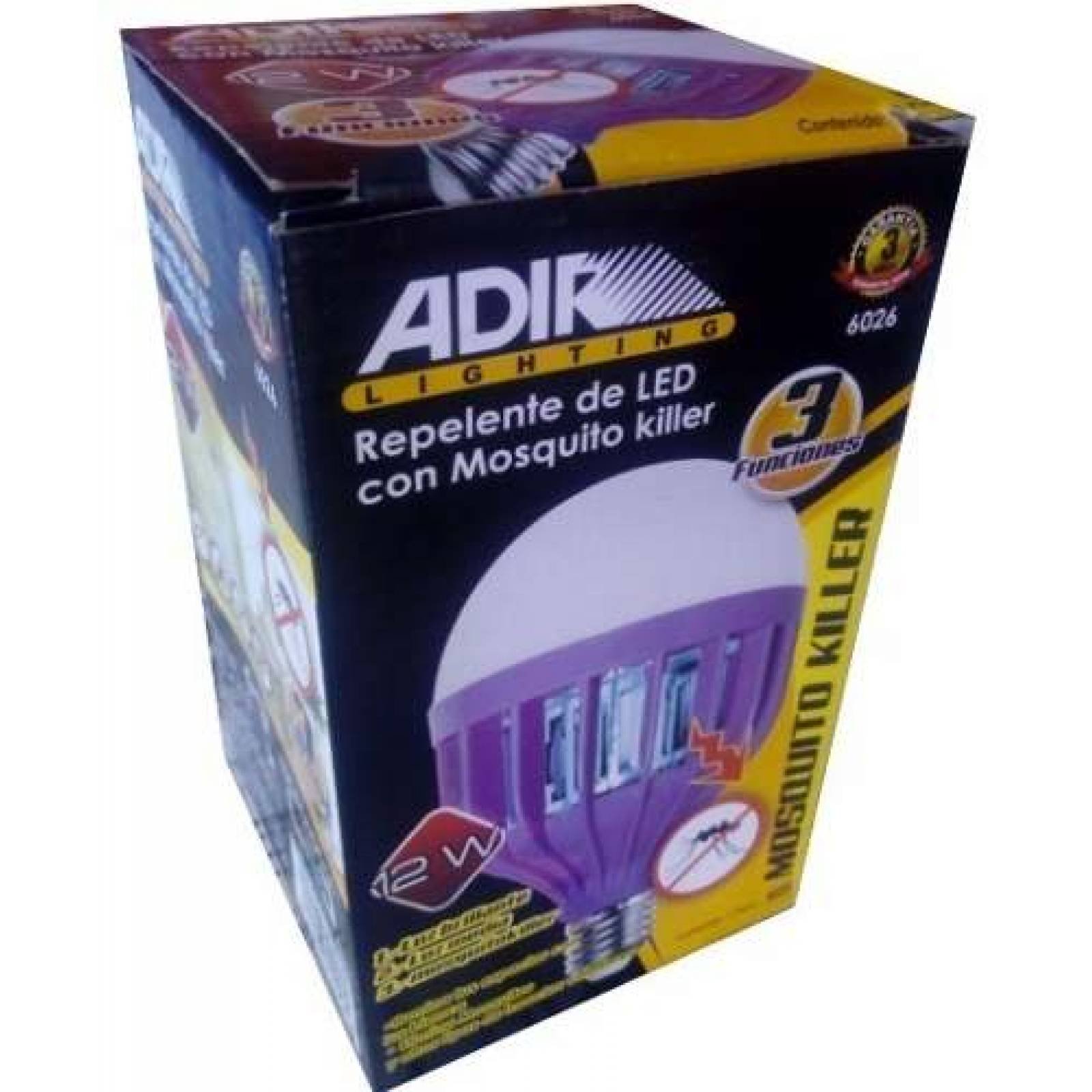 Foco Led Exterminador Eliminador Insectos Ad-6026 12W Adir