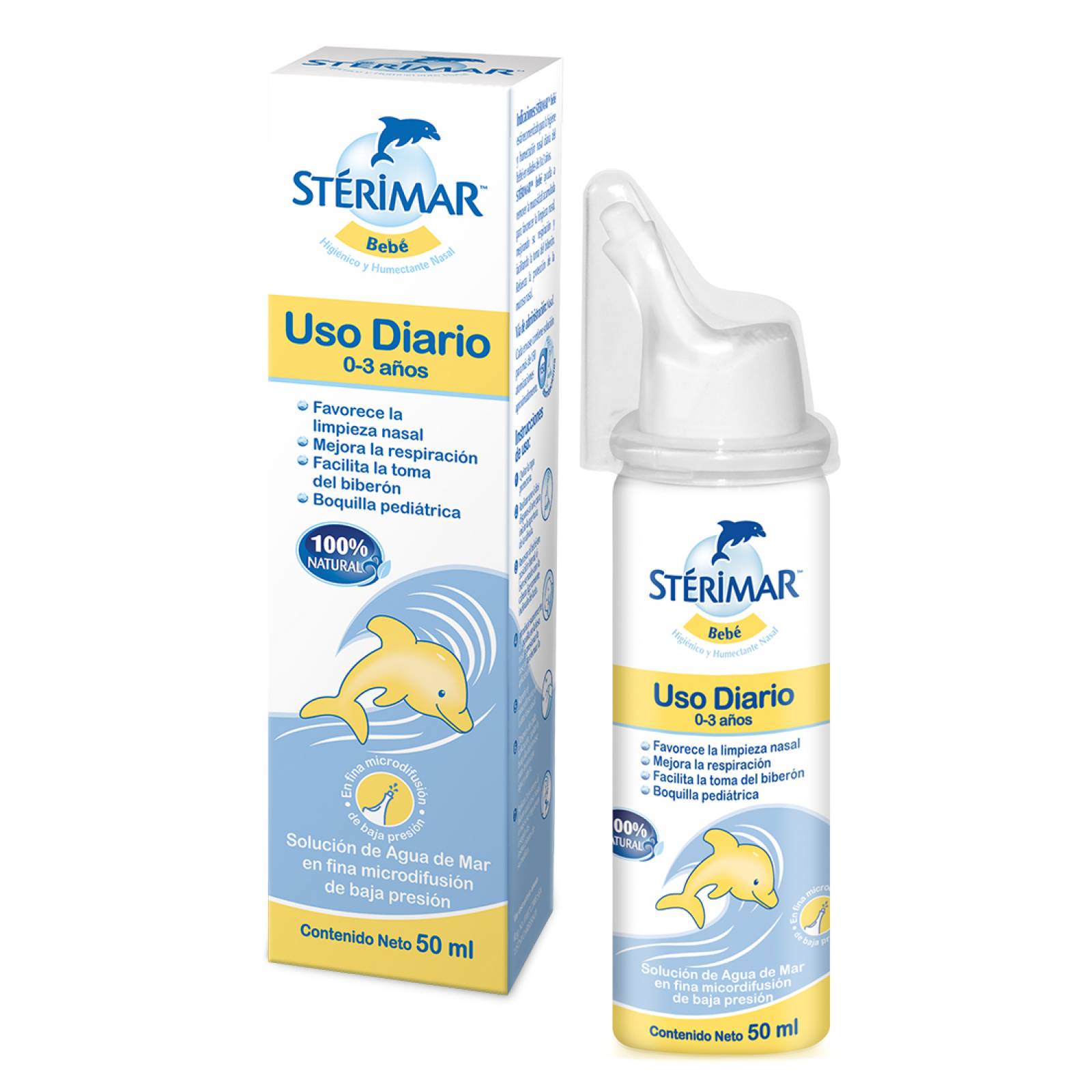 Humectante Nasal Agua Marina Natural Bebé 50 ml Stérimar