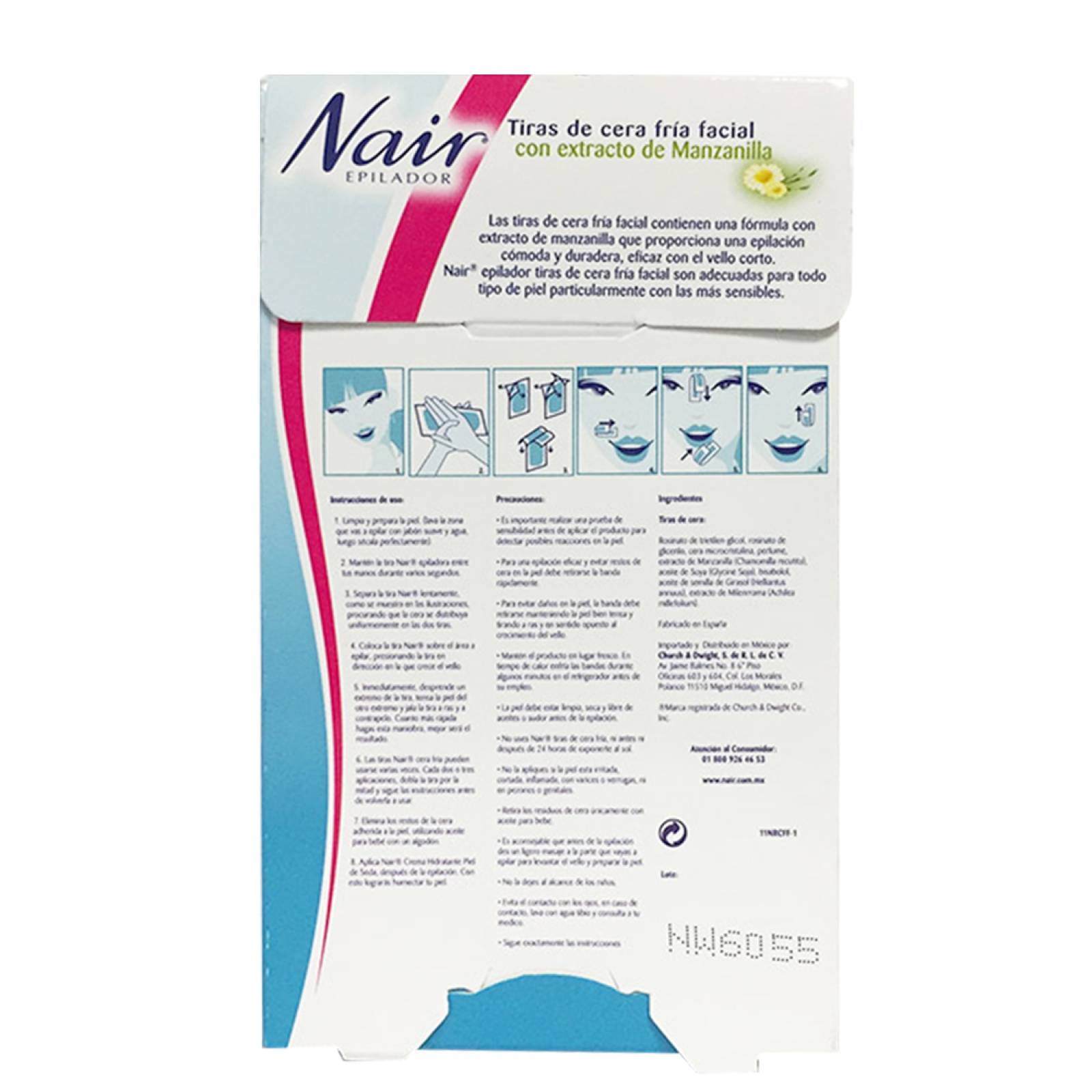 Cera Fría Facial Extracto De Manzanilla 34pc Nair