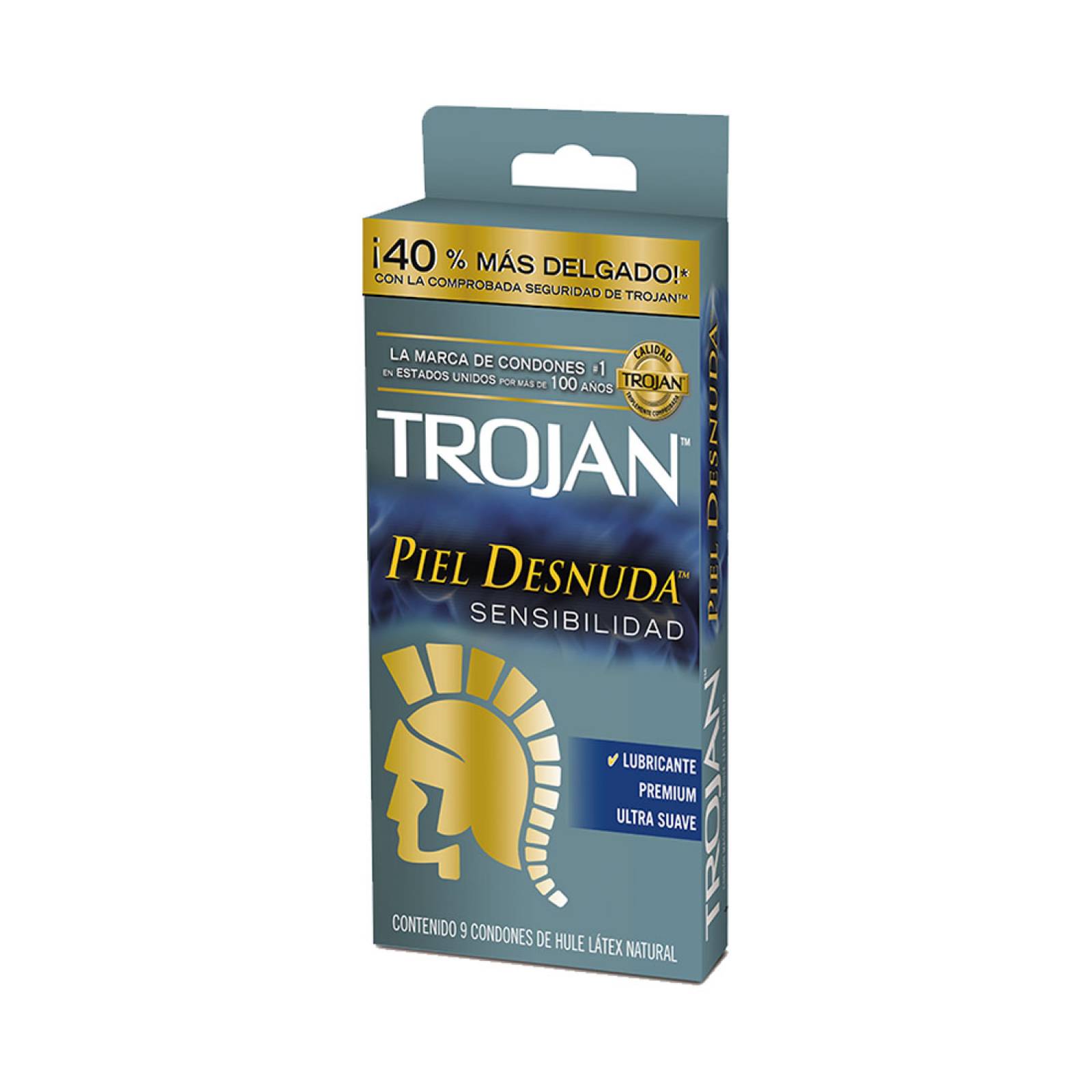 Condón Piel Desnuda Sensibilidad Pack 9 piezas Trojan