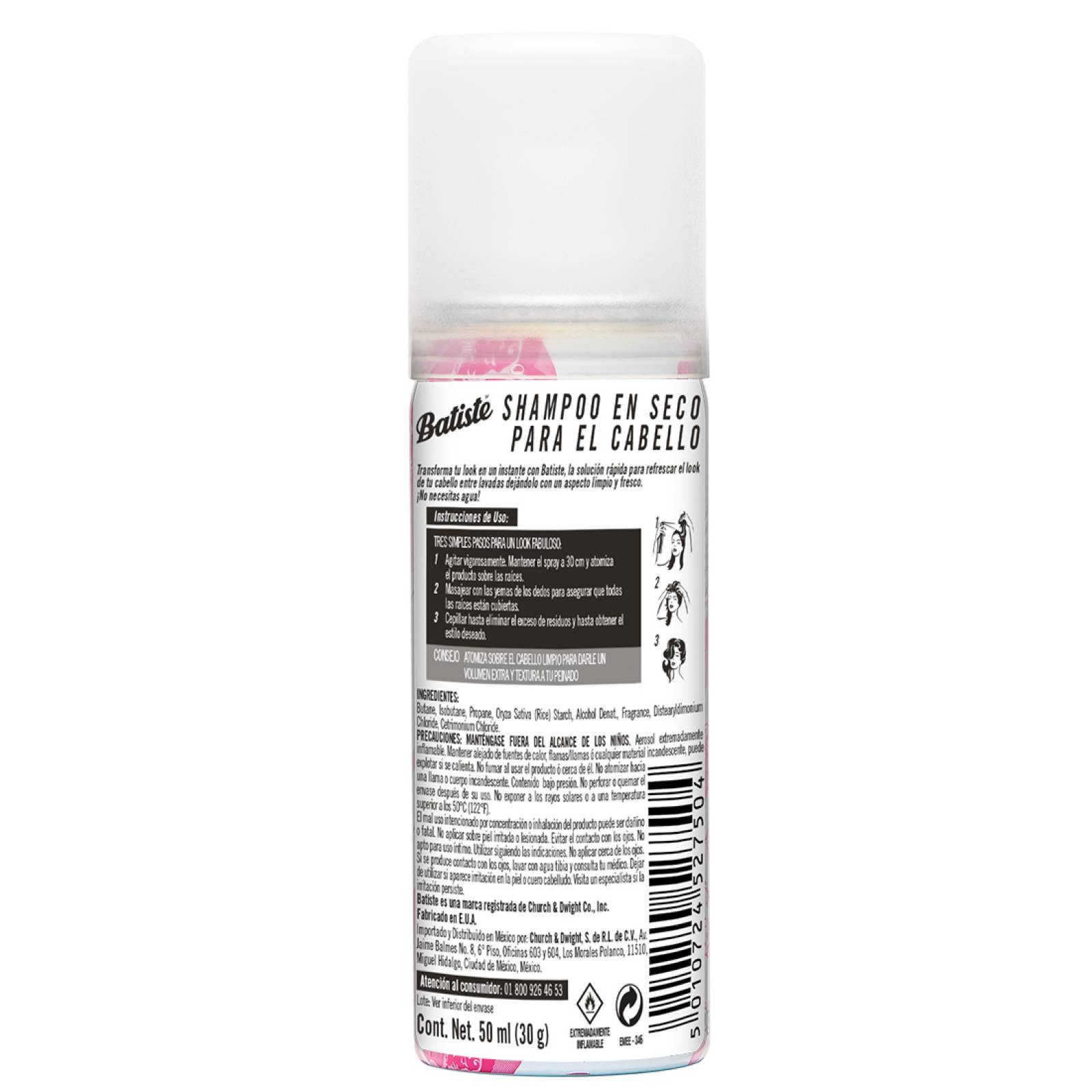 Shampoo En Seco Aerosol Fragancia Floral 50ml Batiste