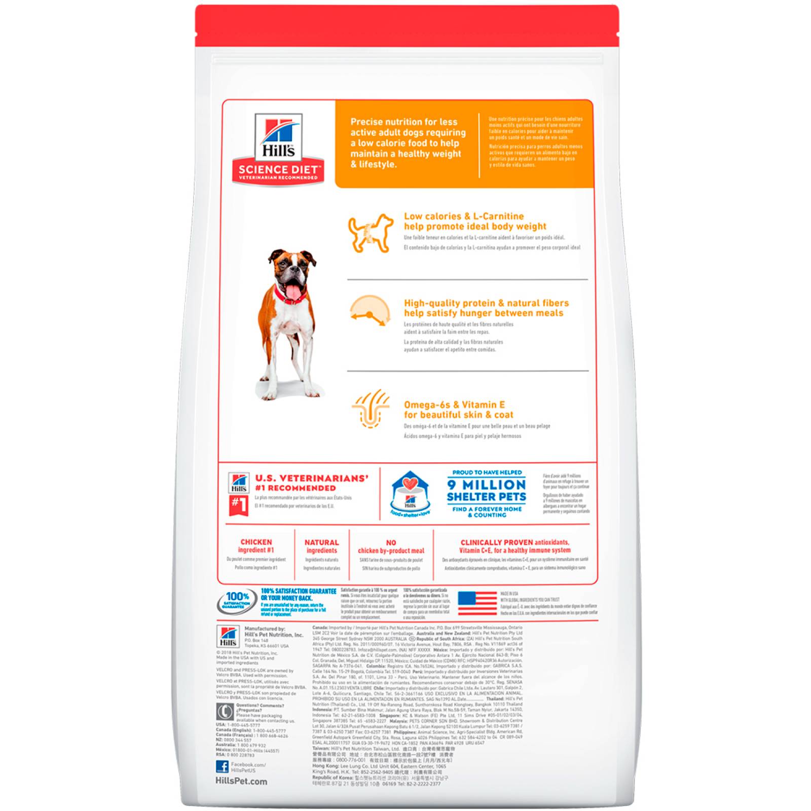 Alimento Perro Croquetas Adulto Light 7.9 Kg Hills