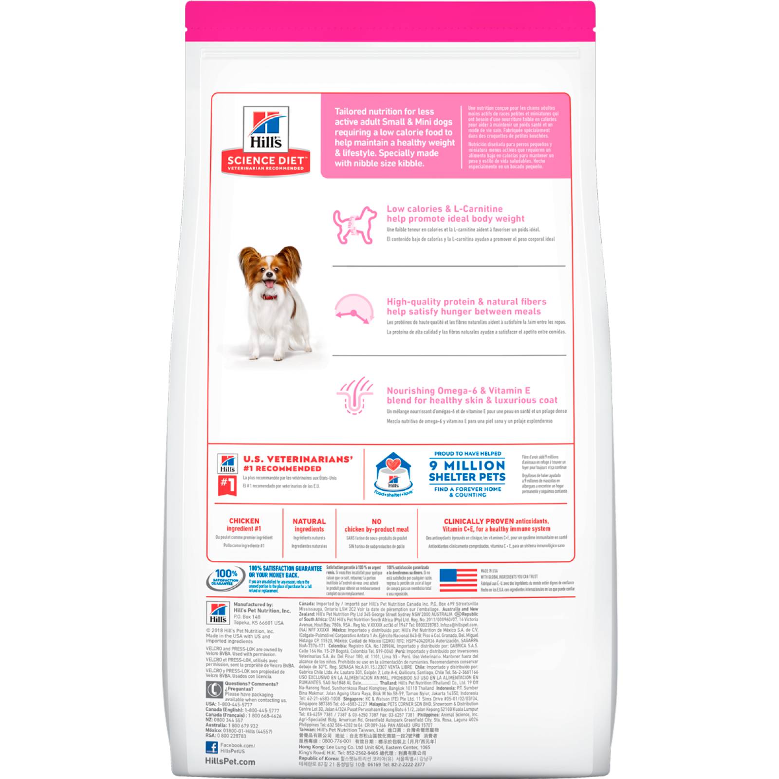 Alimento Perro Croquetas Raza Pequeña Light 7 Kg Hills