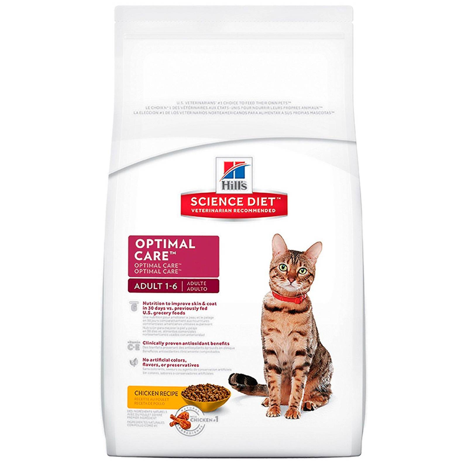 Alimento Gato 6 año Edad Adulto Higado Pollo  7.2 Kg Hills