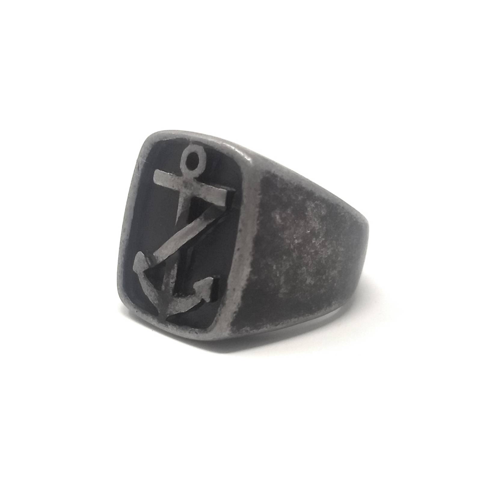 Anillo Hombre Ancla Acero Plateado Talla 9 AN06-9 Sarosa