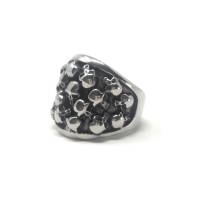 Anillo Hombre Craneo Acero Plateado Talla 7 An07-7 Sarosa