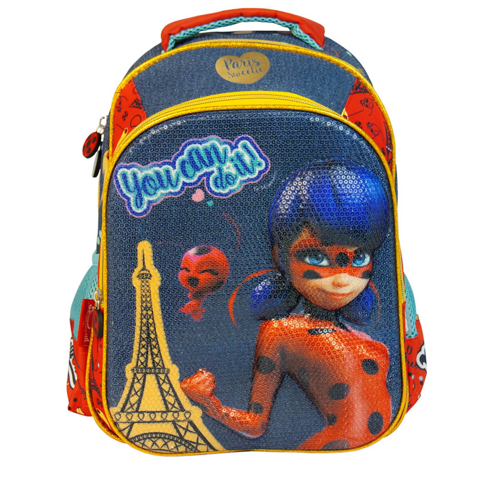 Mochila Escolar Amplia Infantil Lady Bug LB84232SB Urbania