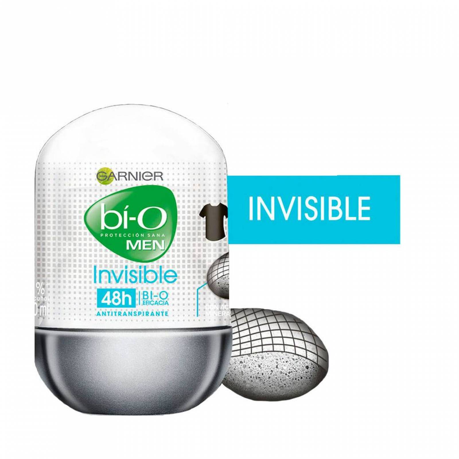 Desodorante Bi-O Invisible Efecto Seco RollOn Hombre Garnier