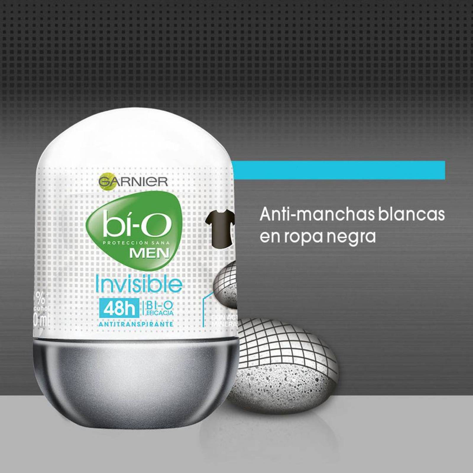 Desodorante Bi-O Invisible Efecto Seco RollOn Hombre Garnier