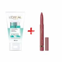 Kit Gel Limpiador Facial + Labiall Riche Mate L’Oréal Paris