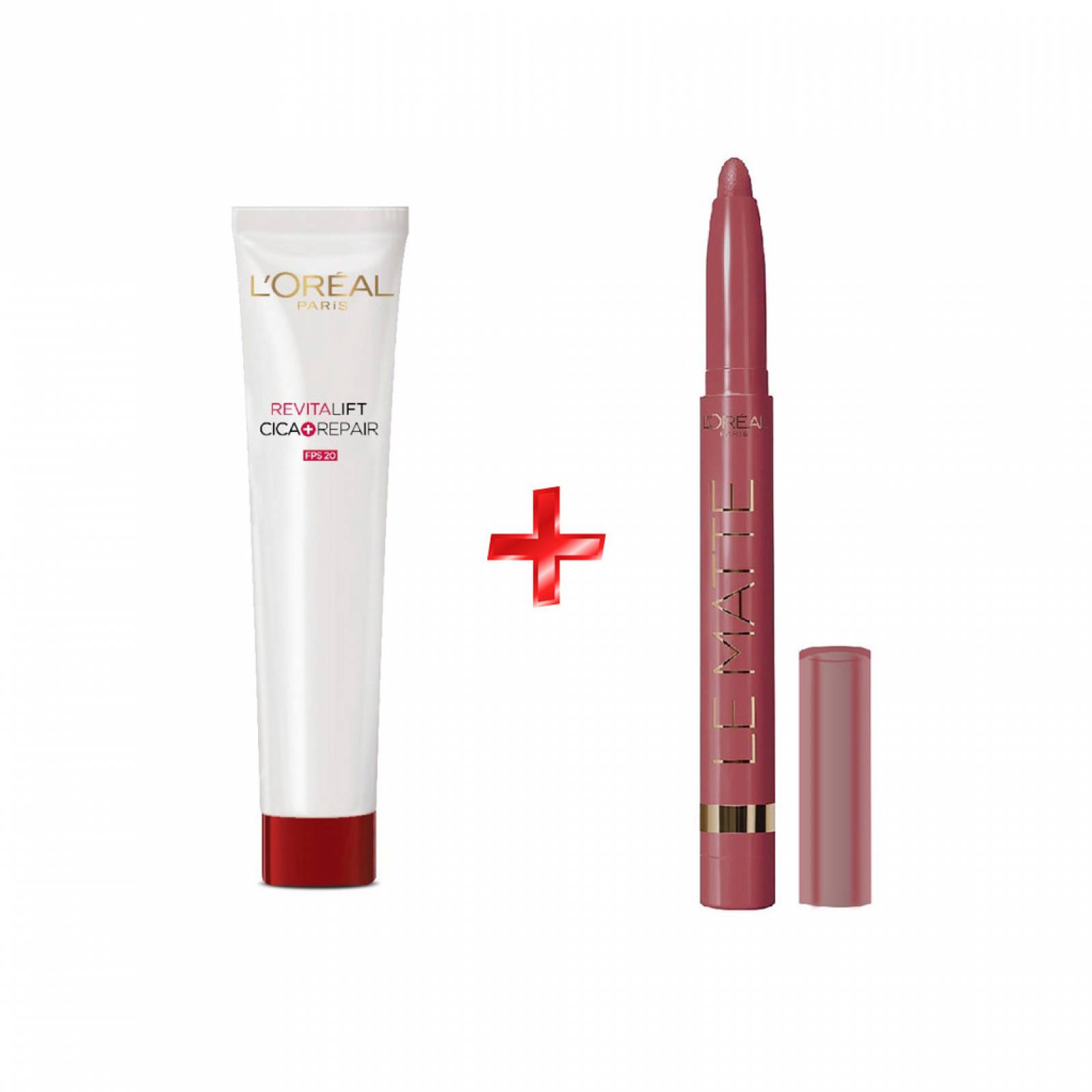 Kit Crema Cica Repair + labiall Riche Mate L’Oréal Paris