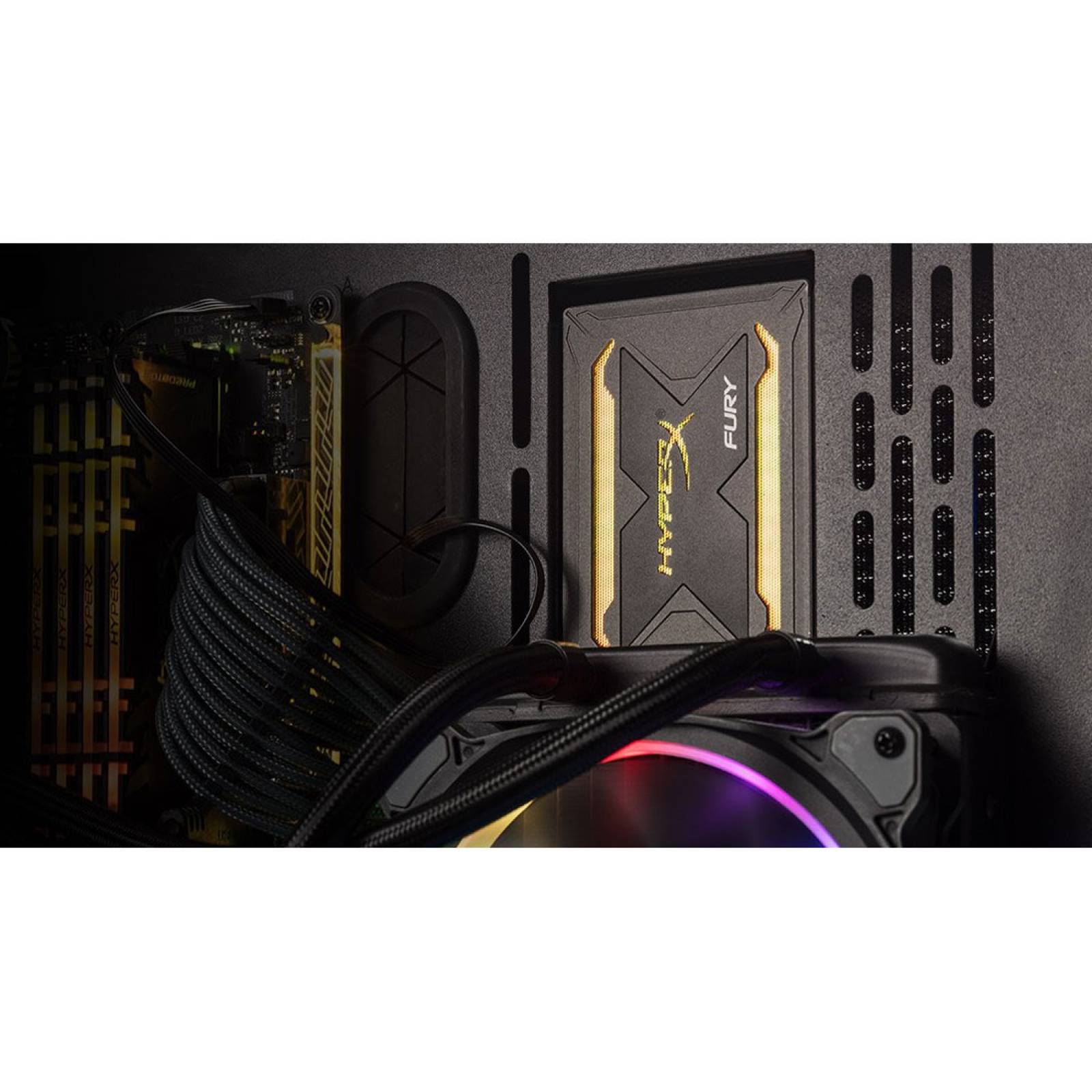 Disco Duro SSD Fury RGB 480 GB SATA 3 2.5 Pulg Negro HyperX