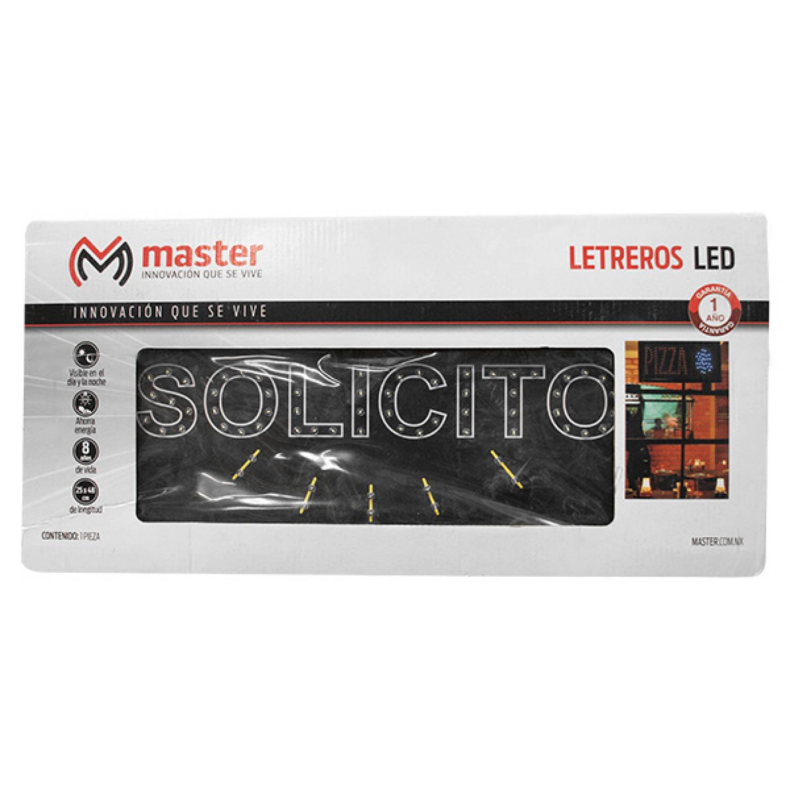 Letreto LED Solicito Master Hyper led ML-LET-SOL
