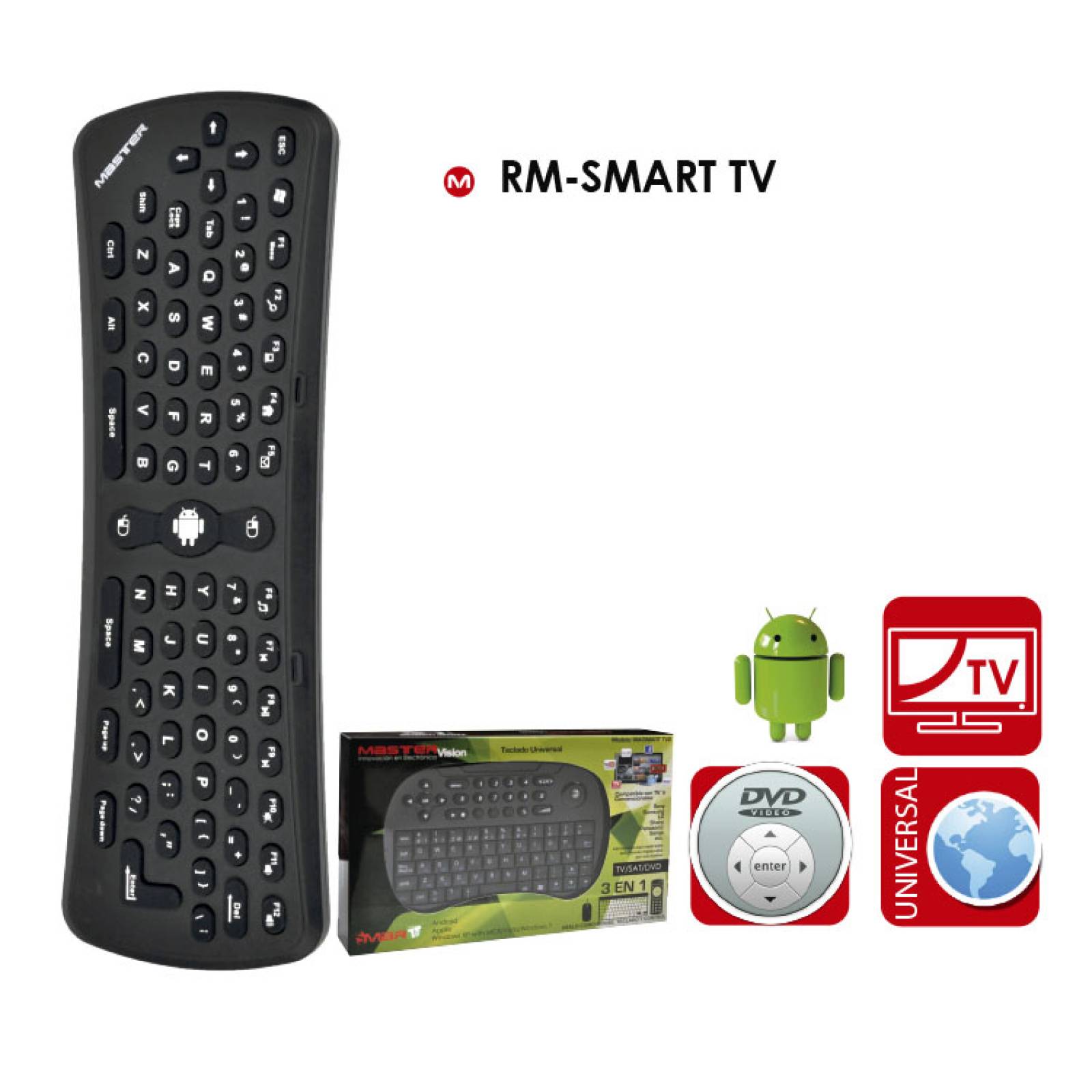 Teclado y mouse Master Inalambrico  RM-SMART TV