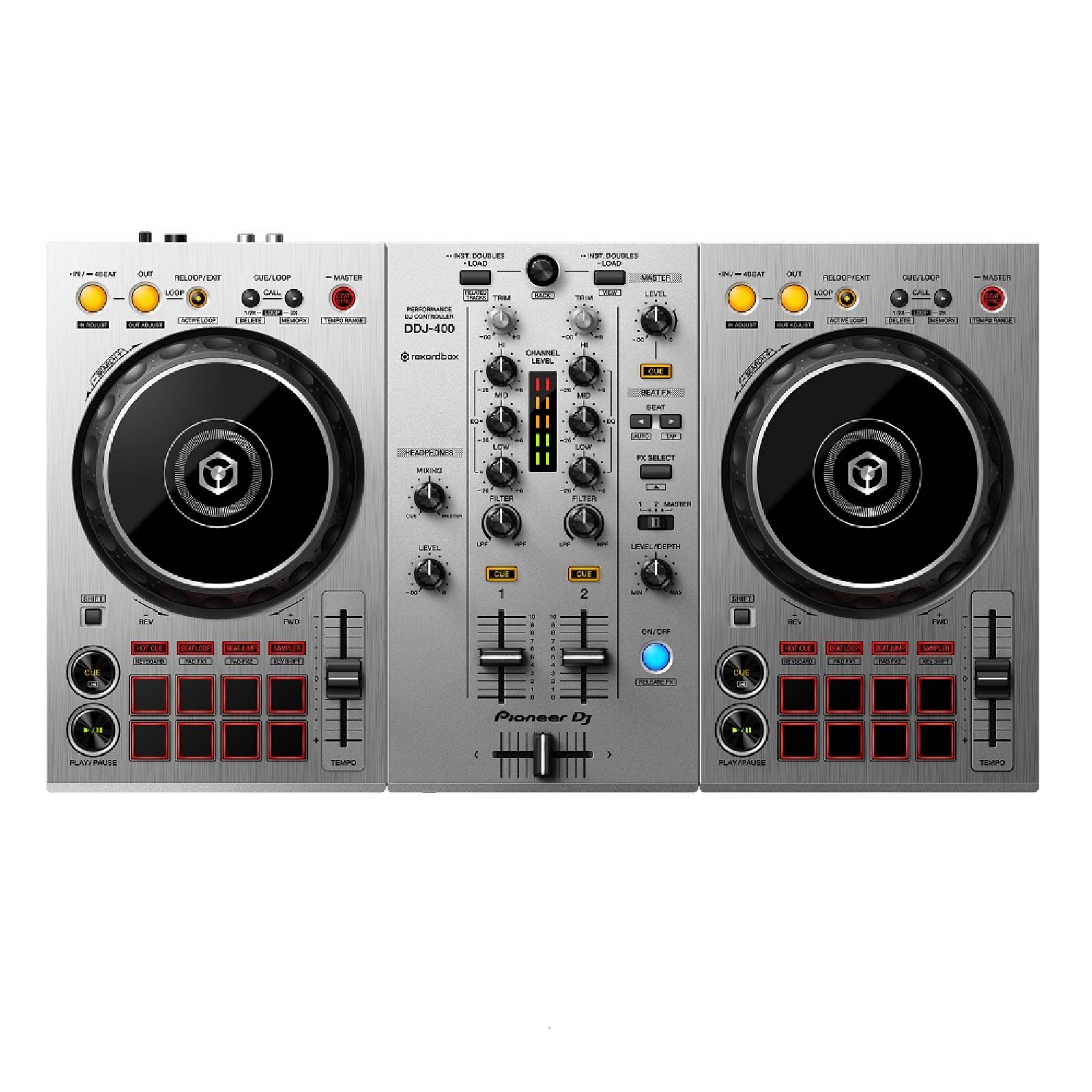 Controladora DJ Pioneer Plata 2 canales rekordbox DDJ-400