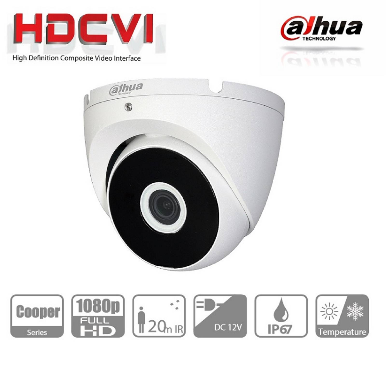 CÃ¡mara Domo HDCVI Dahua Technology 1080p 30 fps HAC-T2A21