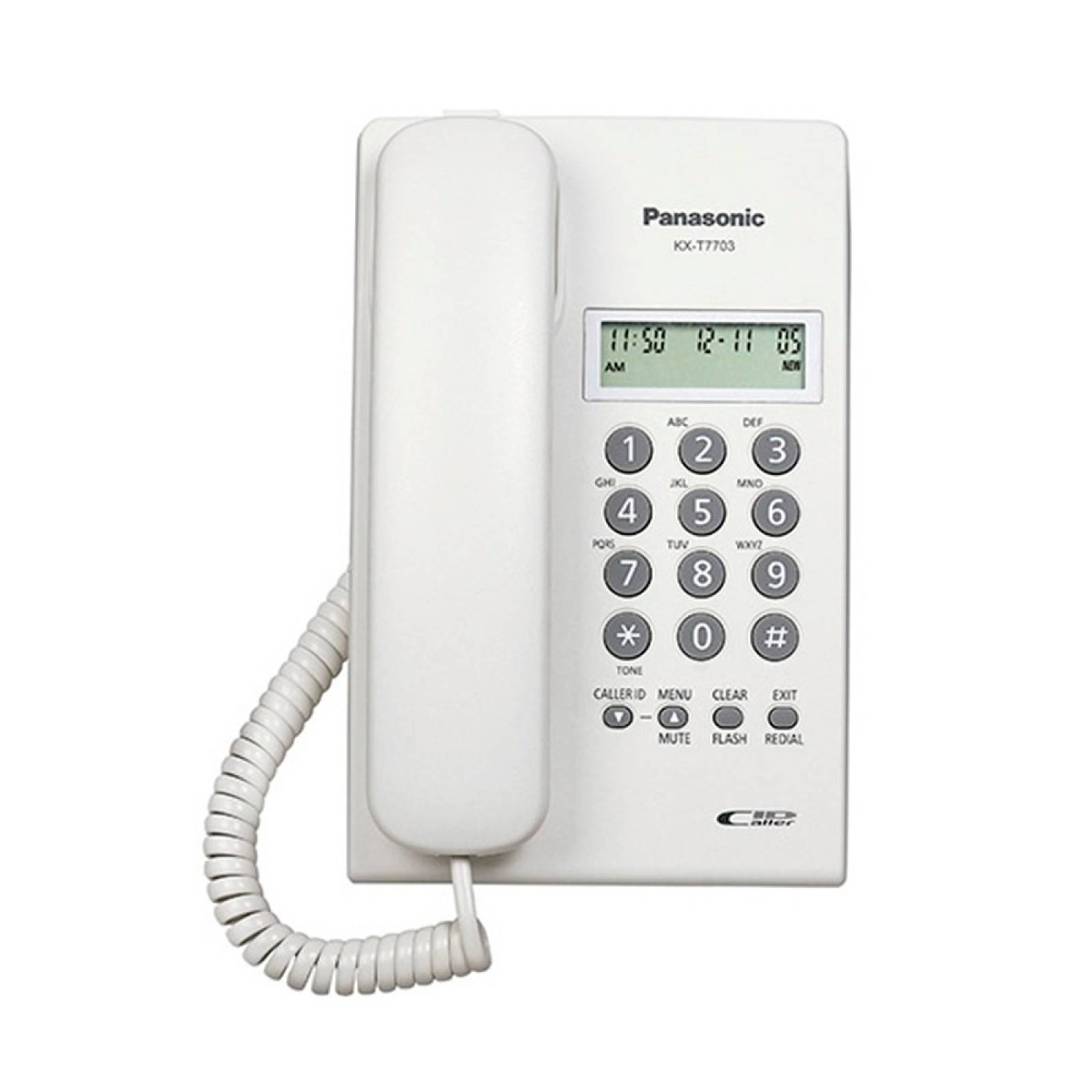 Telefono Analogico Panasonic Alambrico  LCD KX-T7703X