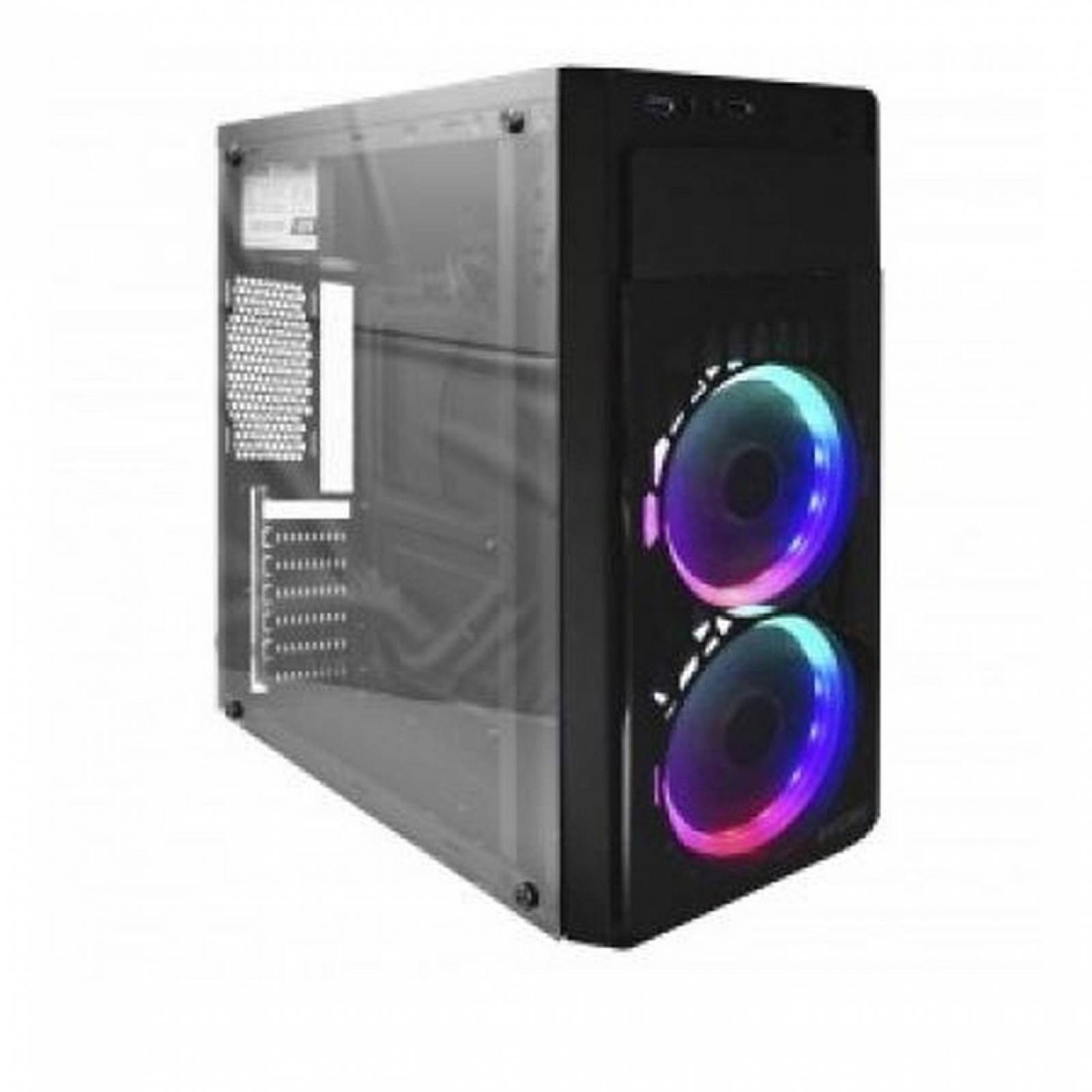 Gabinete Evotec ATX, Micro-ATX color negro EV-1008G