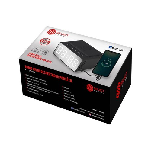 Radio Despertador Select Sound Bluetooth FM USB BT4334