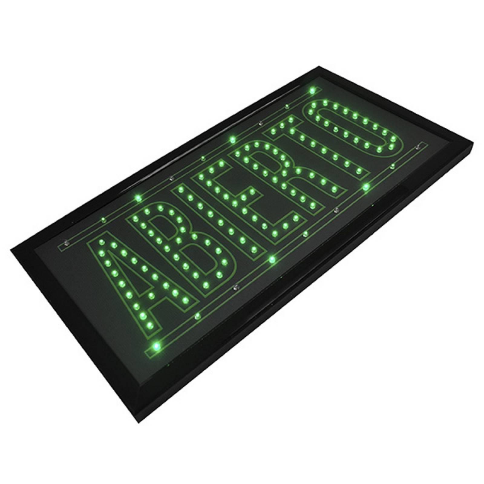 Letrero LED Master Abierto 127 LEDS verde ML-LET-ABIERTO
