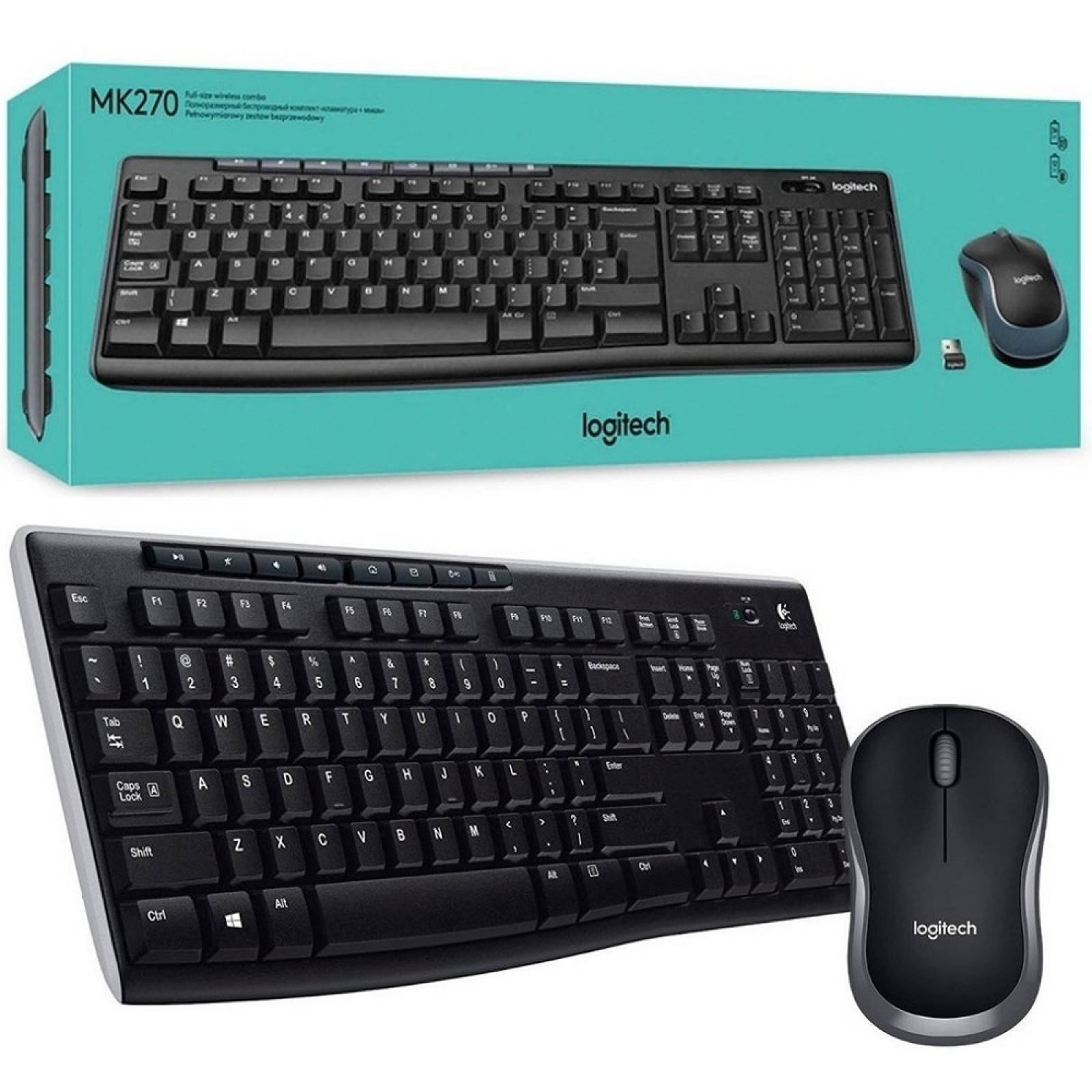 Kit de teclado y mouse Logitech Negro 10 m 920-004432